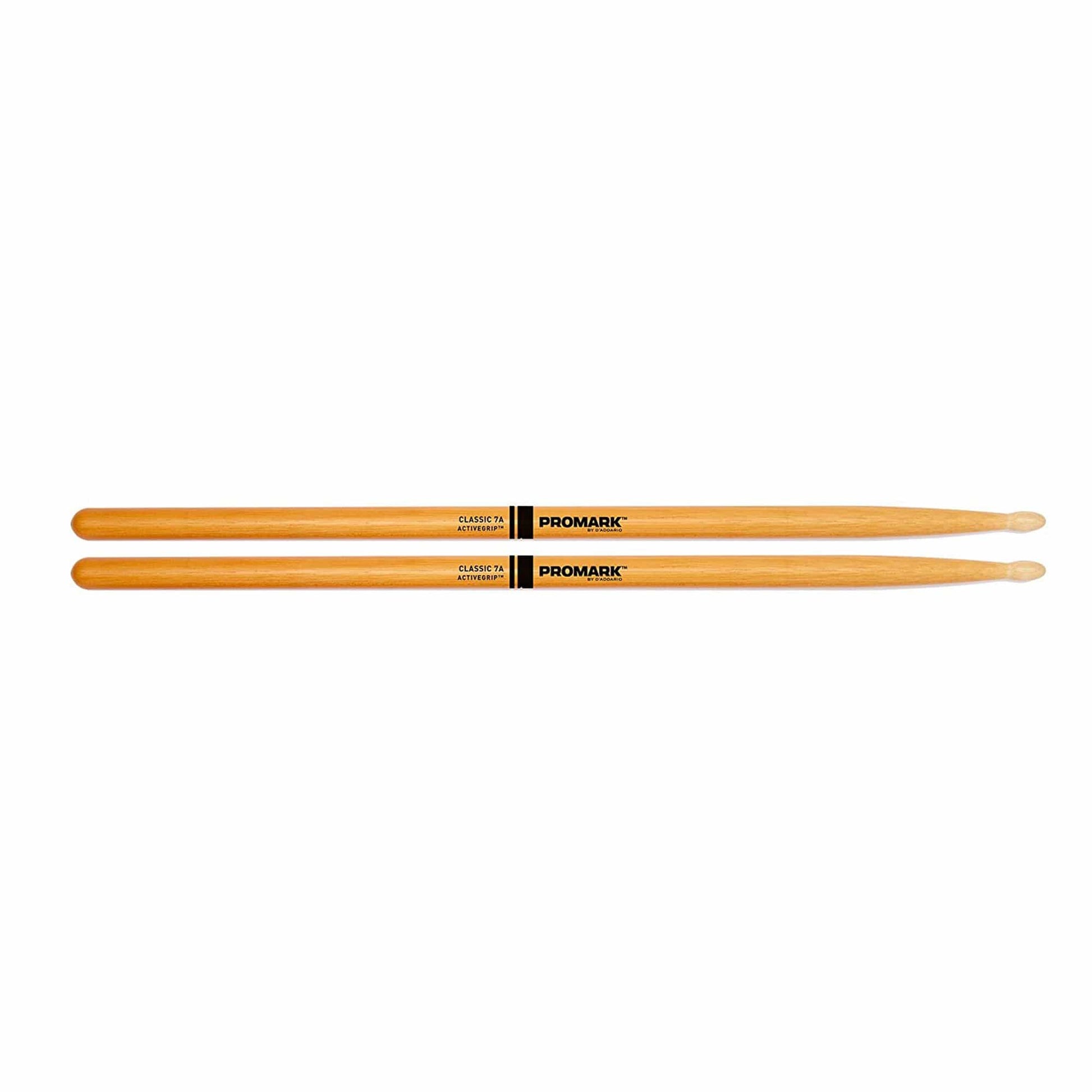 Promark Classic 7A ActiveGrip Clear Wood Tip Drum Sticks Drums and Percussion / Parts and Accessories / Drum Sticks and Mallets