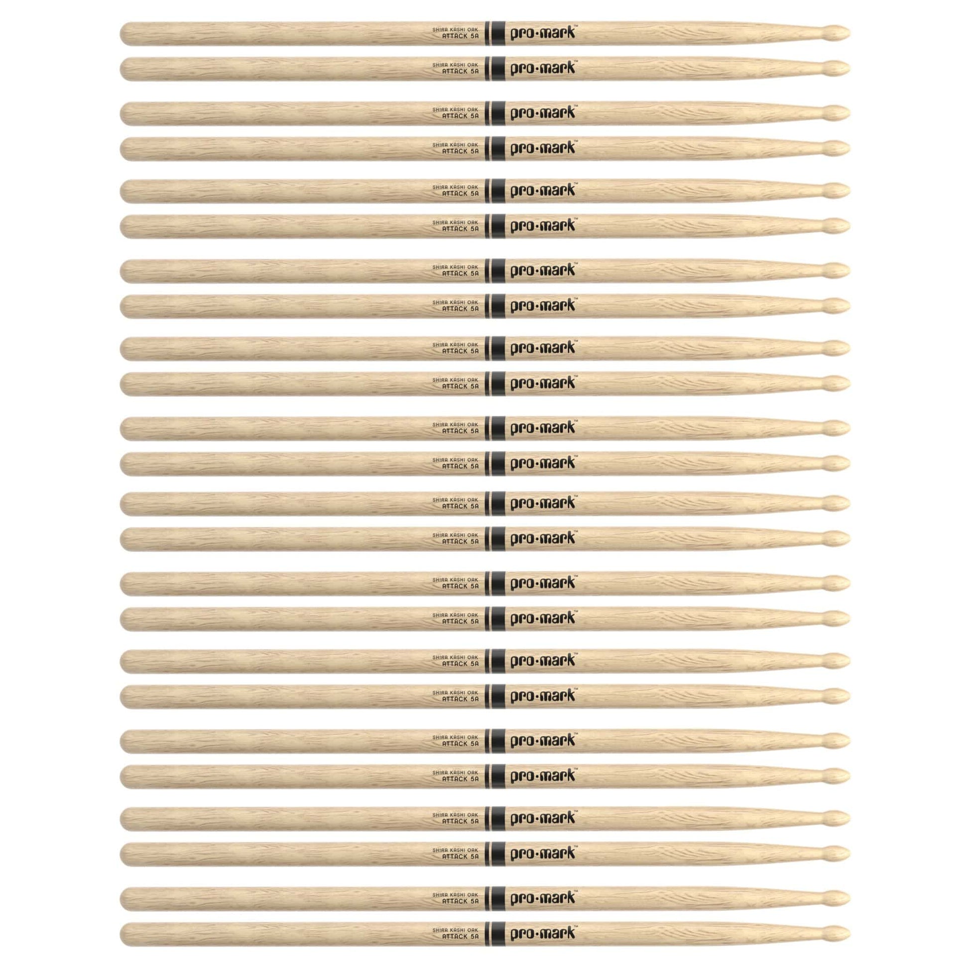 Promark Japanese White Oak 5A Wood Tip Drum Sticks (12 Pair Bundle) Drums and Percussion / Parts and Accessories / Drum Sticks and Mallets