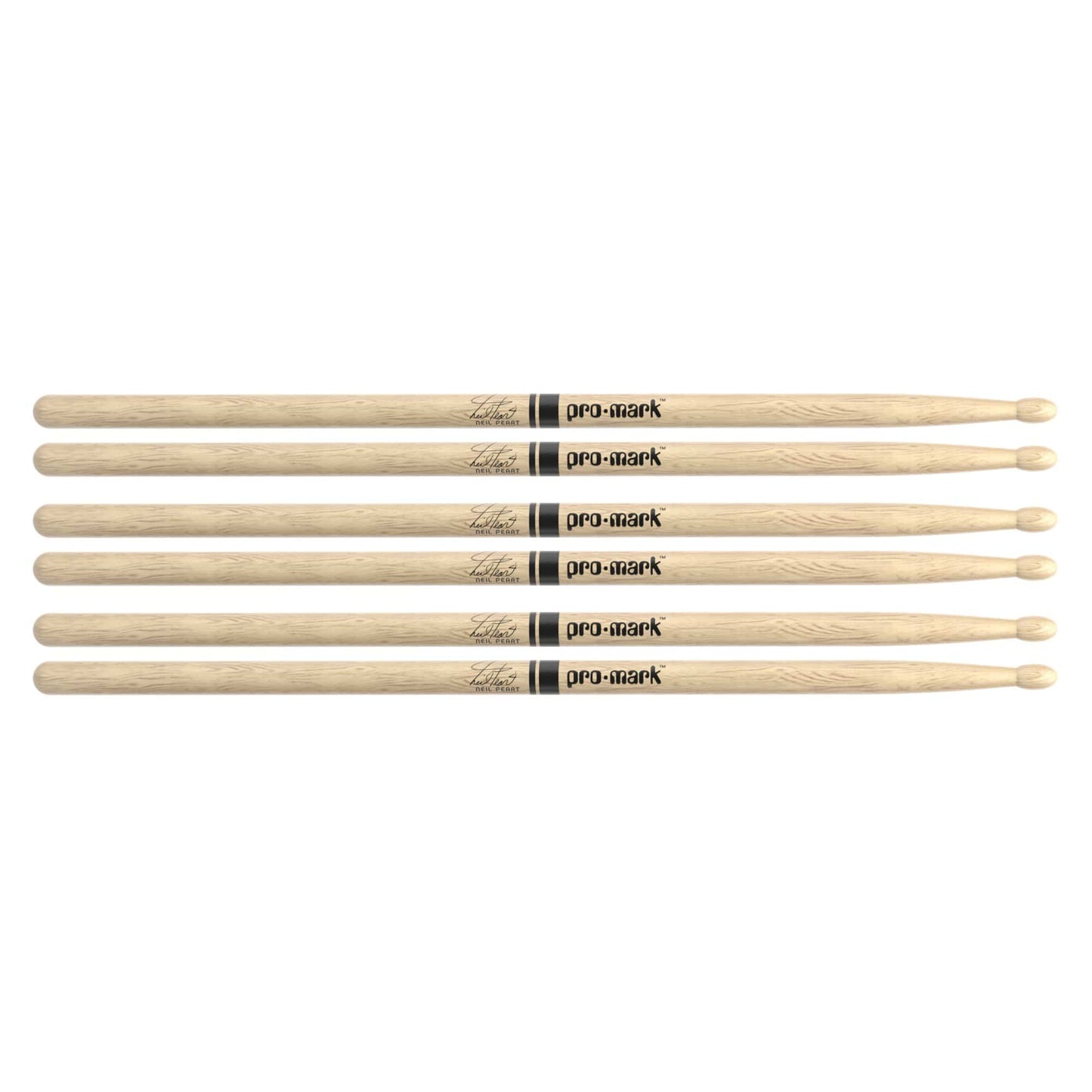 Promark Japanese White Oak 747 Neil Peart Wood Tip Drum Sticks (3 Pair Bundle) Drums and Percussion / Parts and Accessories / Drum Sticks and Mallets