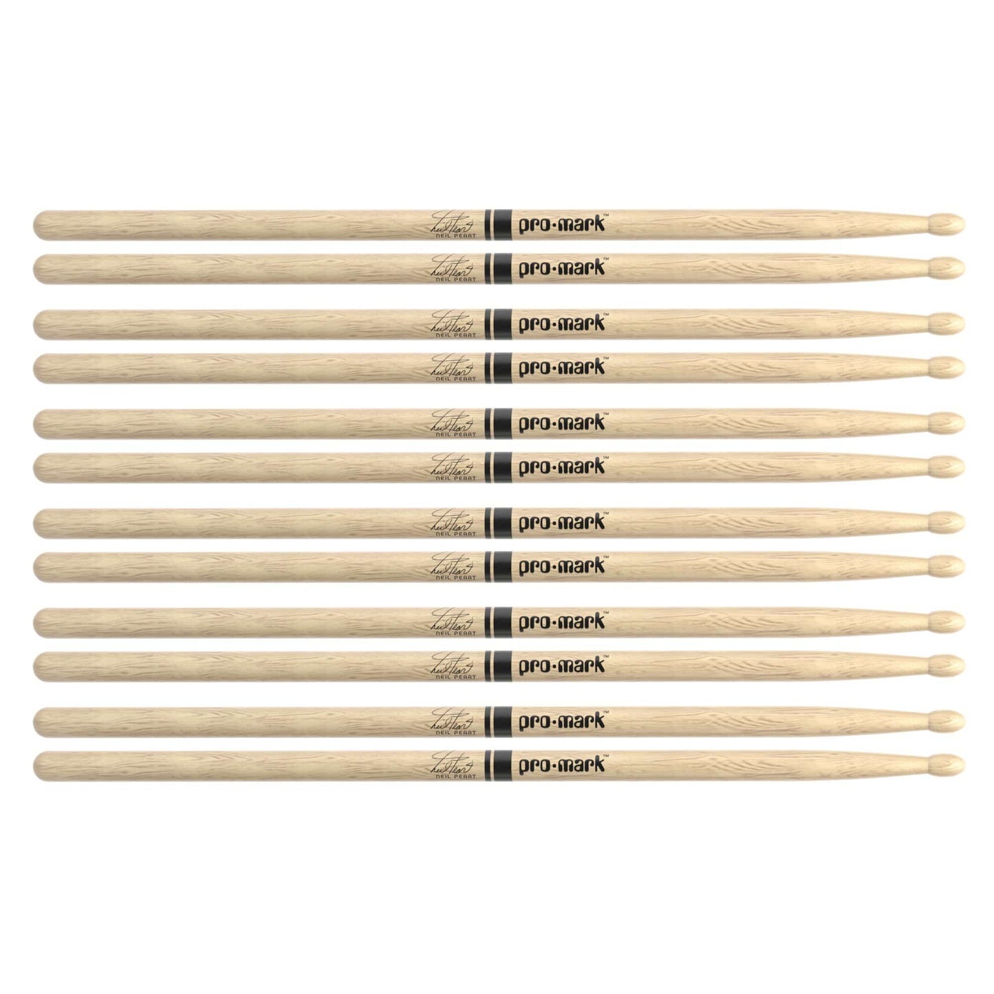 Promark Japanese White Oak 747 Neil Peart Wood Tip Drum Sticks (6 Pair Bundle) Drums and Percussion / Parts and Accessories / Drum Sticks and Mallets
