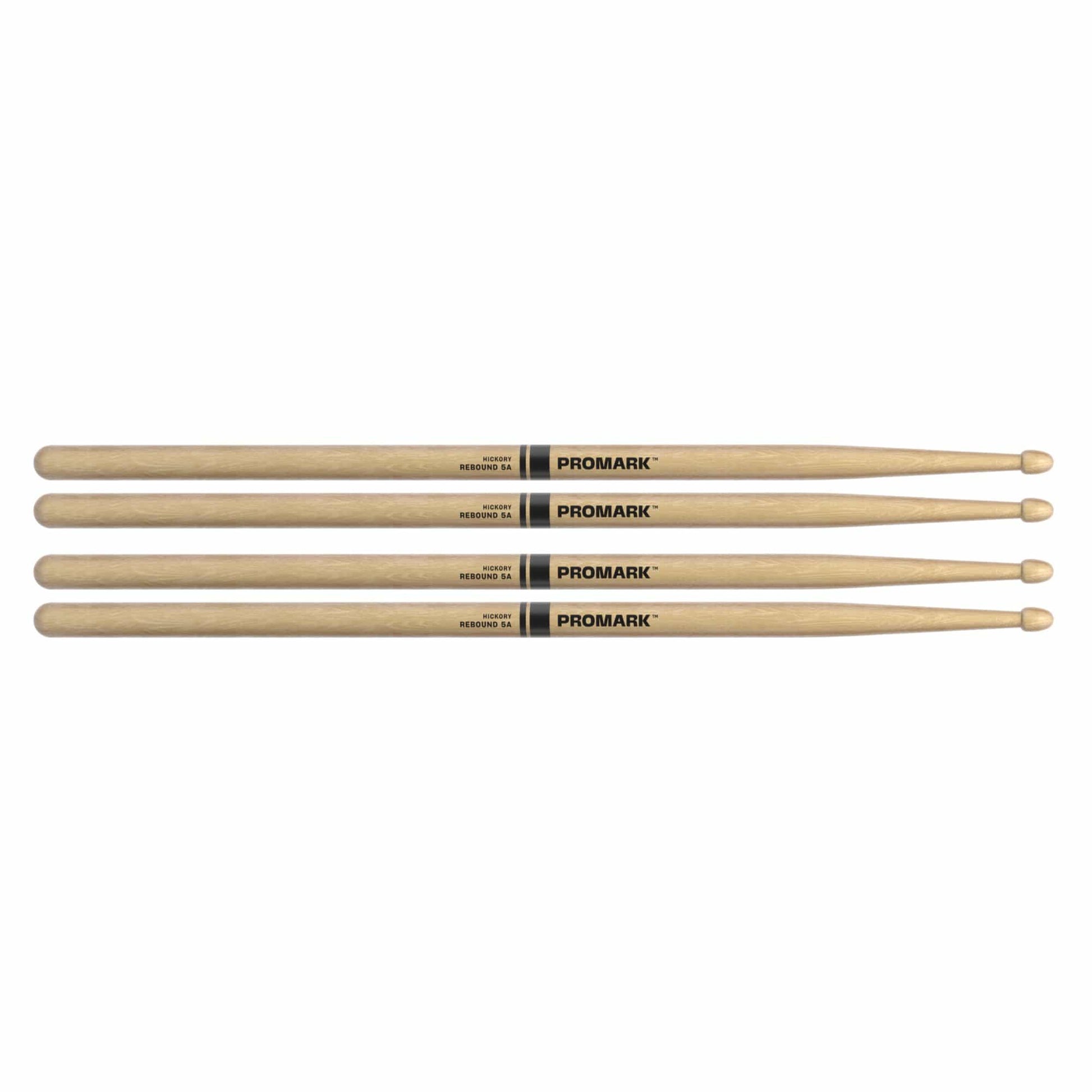 Promark Rebound 5A .565" Hickory Acorn Wood Tip Drum Sticks (2 Pair Bundle) Drums and Percussion / Parts and Accessories / Drum Sticks and Mallets