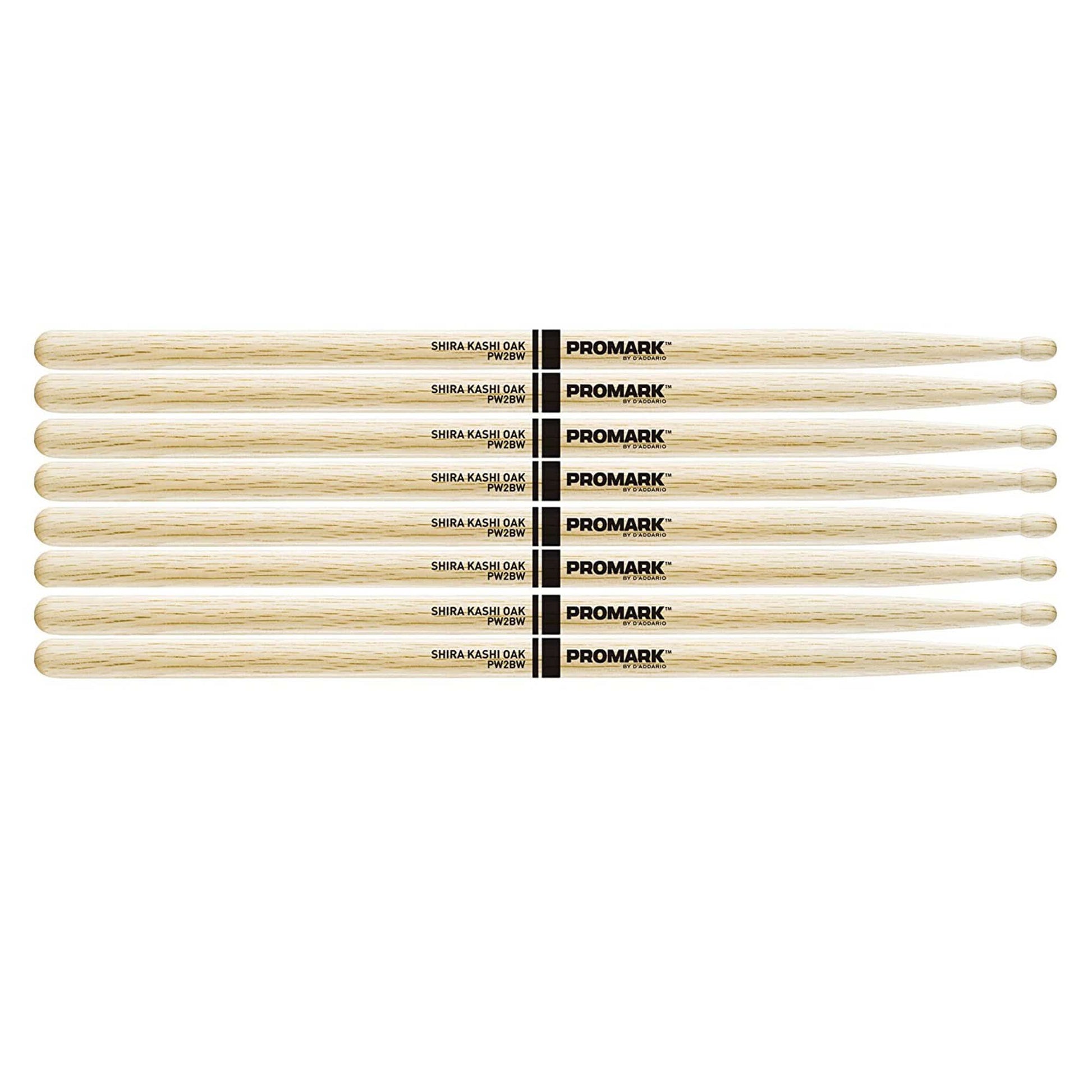 Promark Shira Kashi Oak 2B Wood Tip Drum Sticks (4 Pair) Drums and Percussion / Parts and Accessories / Drum Sticks and Mallets