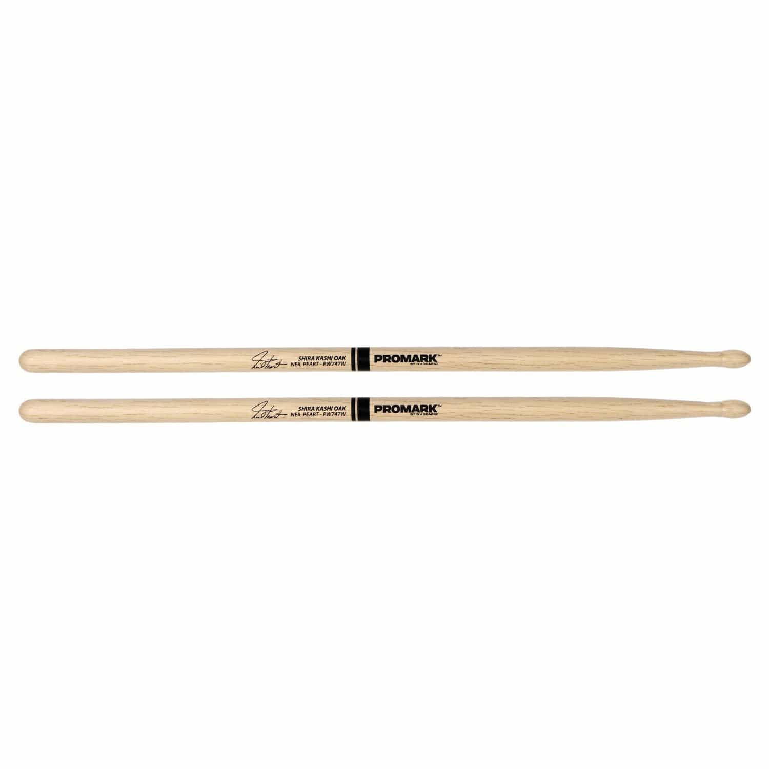 Promark Shira Kashi Oak 747 Neil Peart Wood Tip Drum Sticks Drums and Percussion / Parts and Accessories / Drum Sticks and Mallets