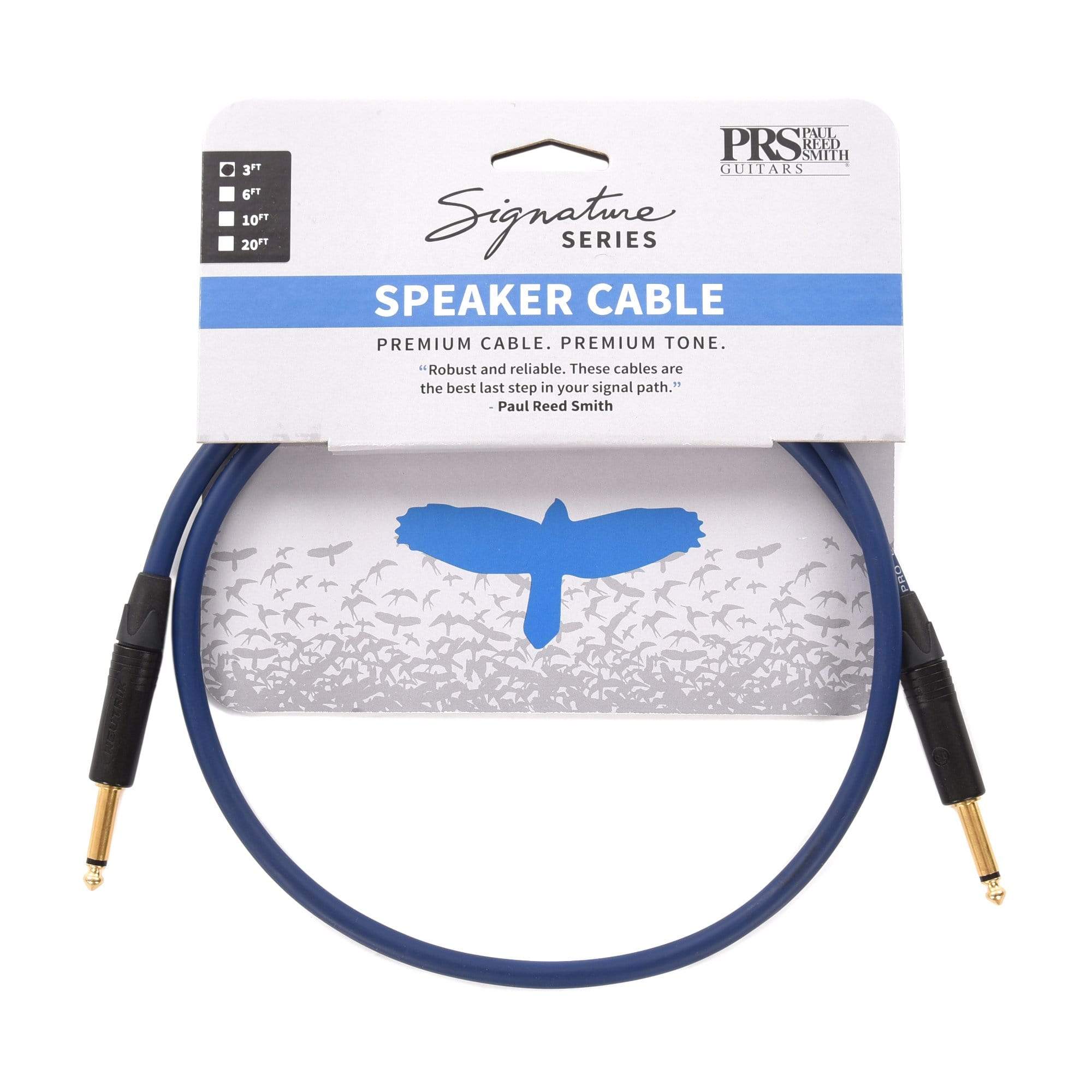 PRS 3' Signature Speaker Cable Straight/Straight Accessories / Cables