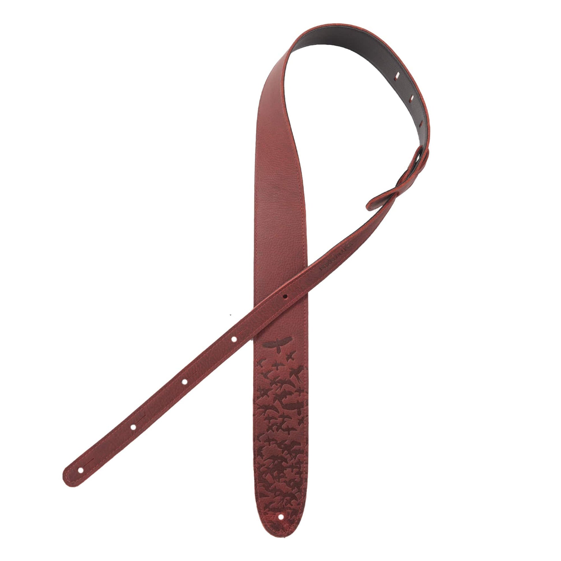 PRS 2.5" Leather Bird Swarm Strap Rust Accessories / Straps