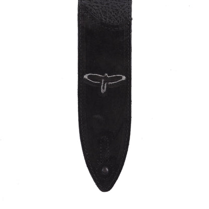 PRS 2.5" Premium Leather Guitar Strap Embroidered Birds Black Accessories / Straps