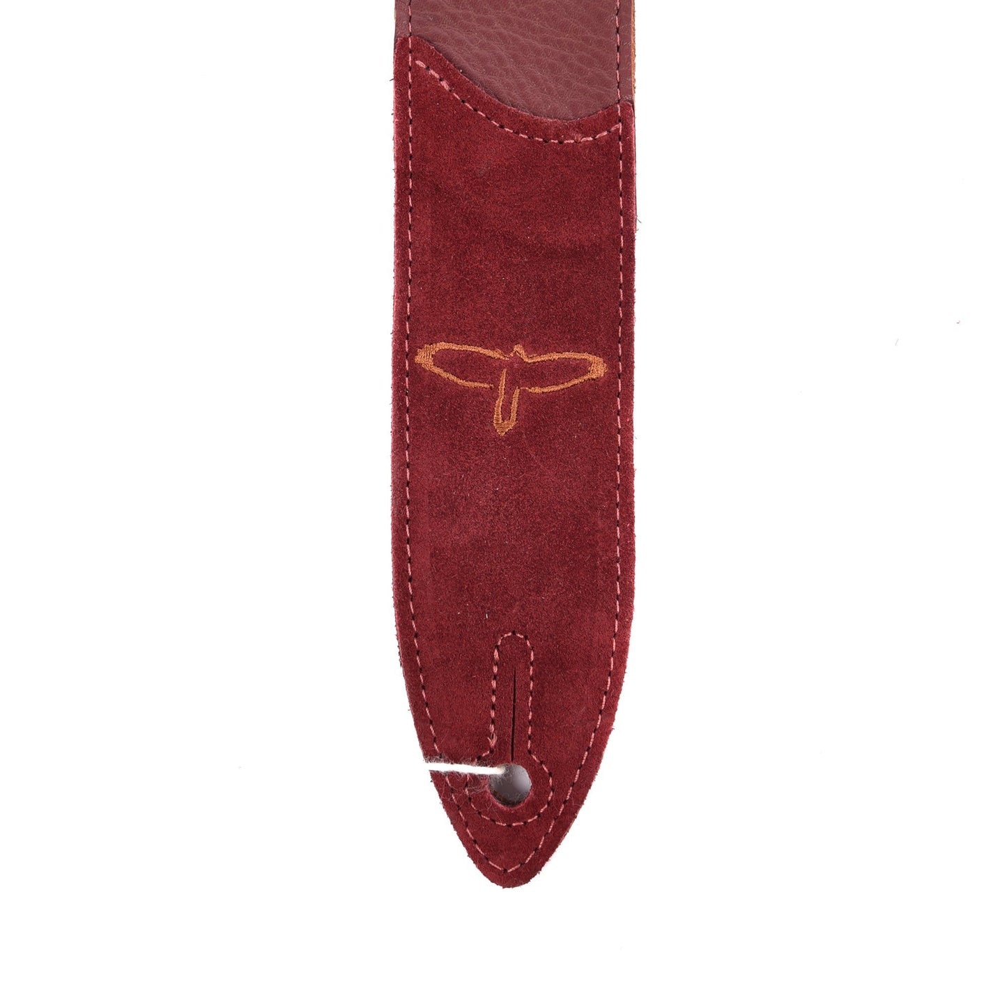 PRS 2.5" Premium Leather Guitar Strap Embroidered Birds Burgundy Accessories / Straps