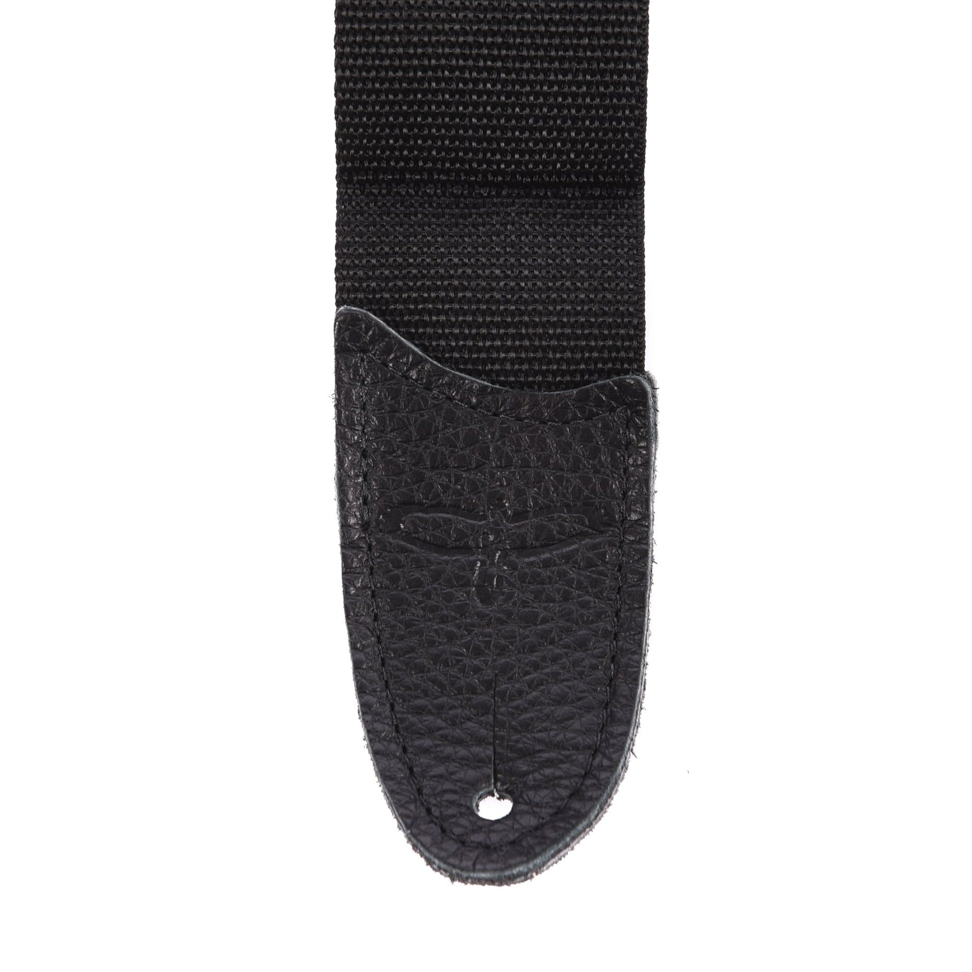 PRS 2" Black Poly Strap Premium Leather Tabs Red Signature Accessories / Straps