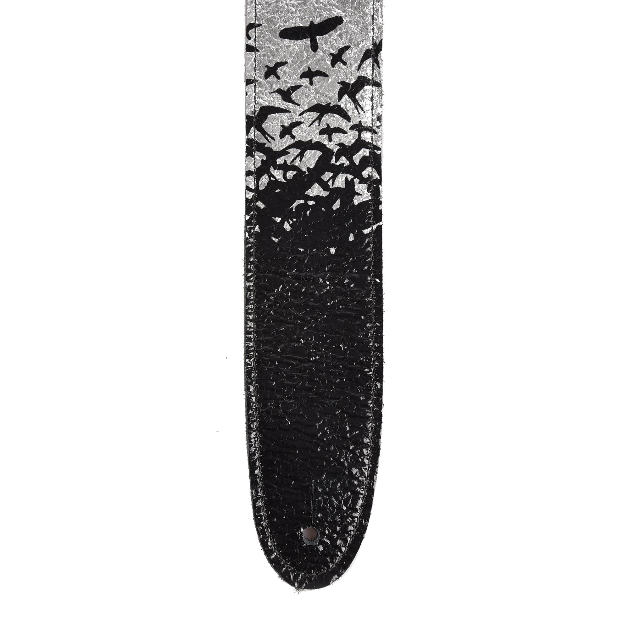PRS Leather Strap Silver Shimmer Birds in Flight Accessories / Straps