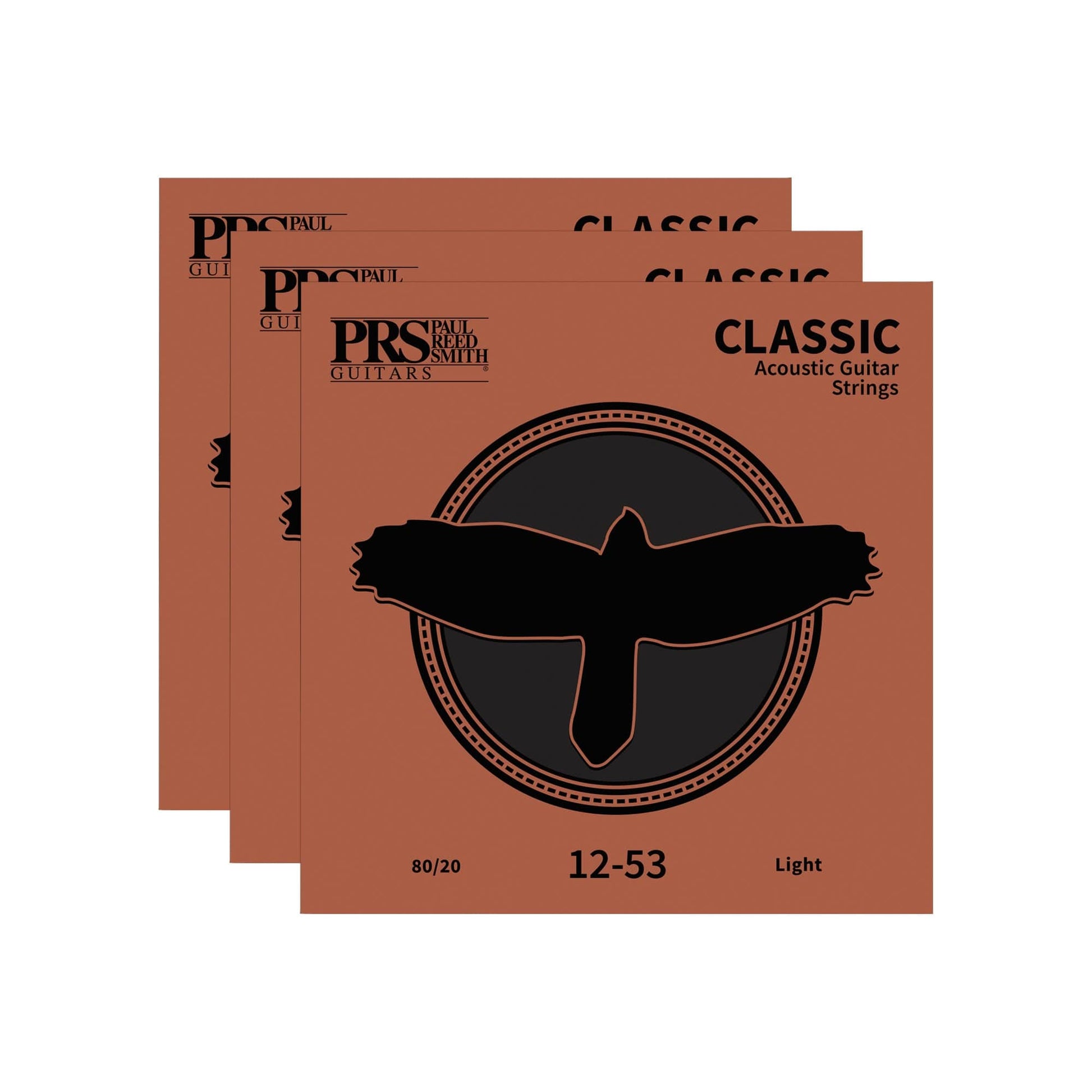 PRS Classic Acoustic Strings 80/20 Light .012-.053 3 Pack Bundle Accessories / Strings / Guitar Strings