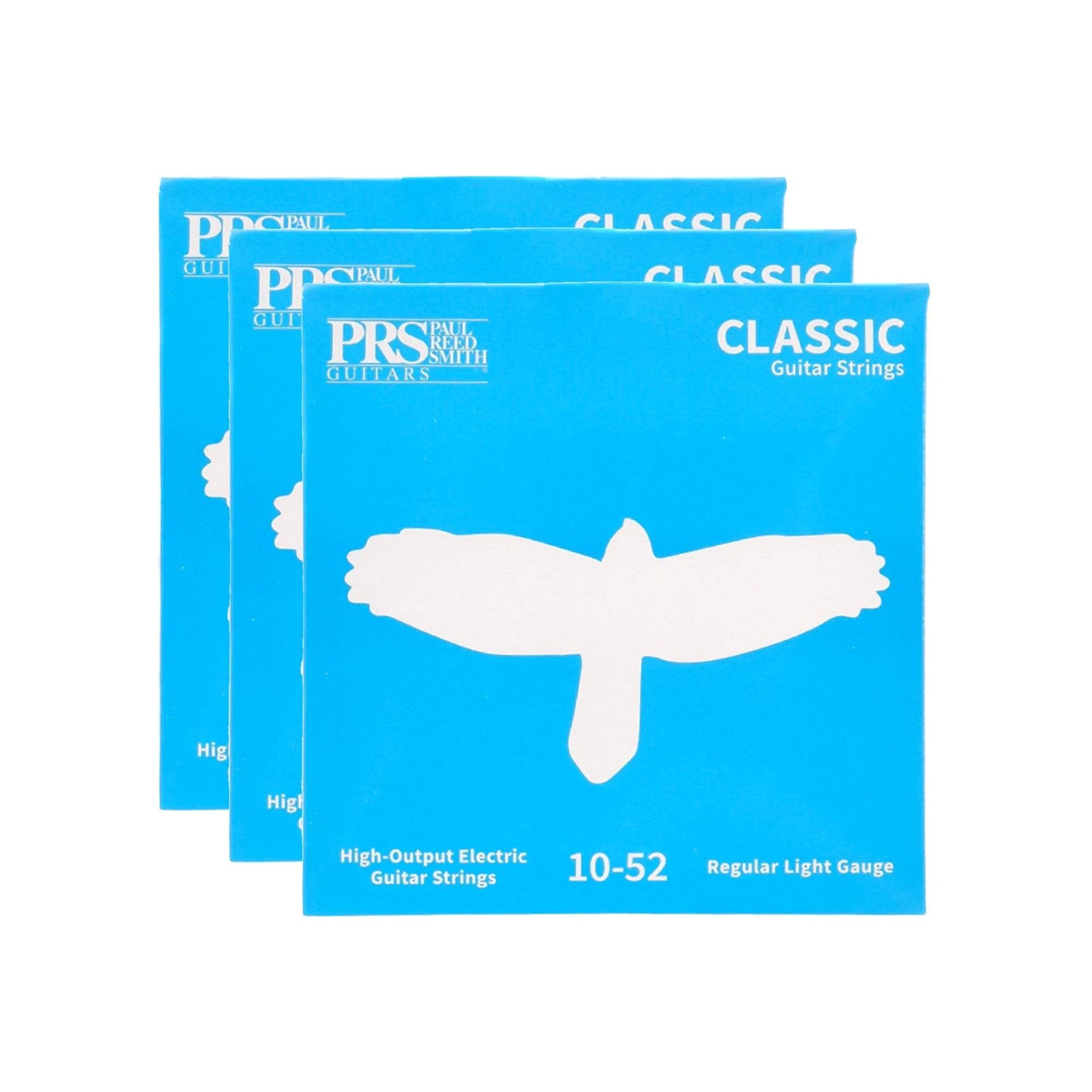 PRS Classic Electric Guitar Strings Light Top/Heavy Bot 10-52 3 Pack Bundle Accessories / Strings / Guitar Strings