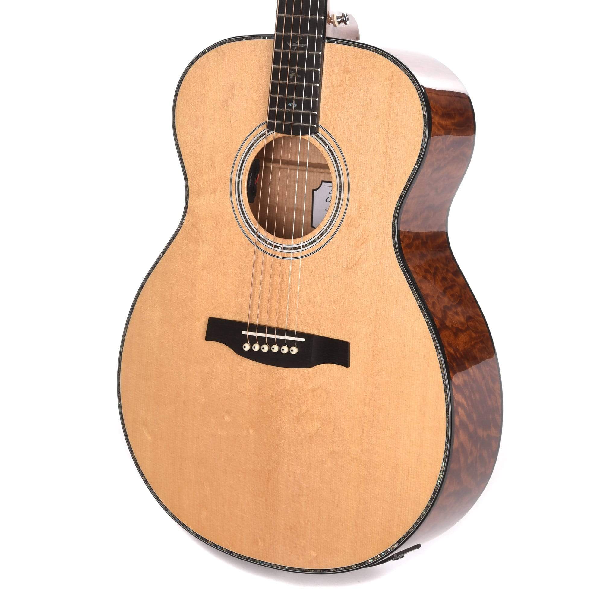 PRS SE T55E Tonare Sitka/Quilted Maple Black Gold w/Natural Top & Fishman GT1 Acoustic Guitars / Built-in Electronics