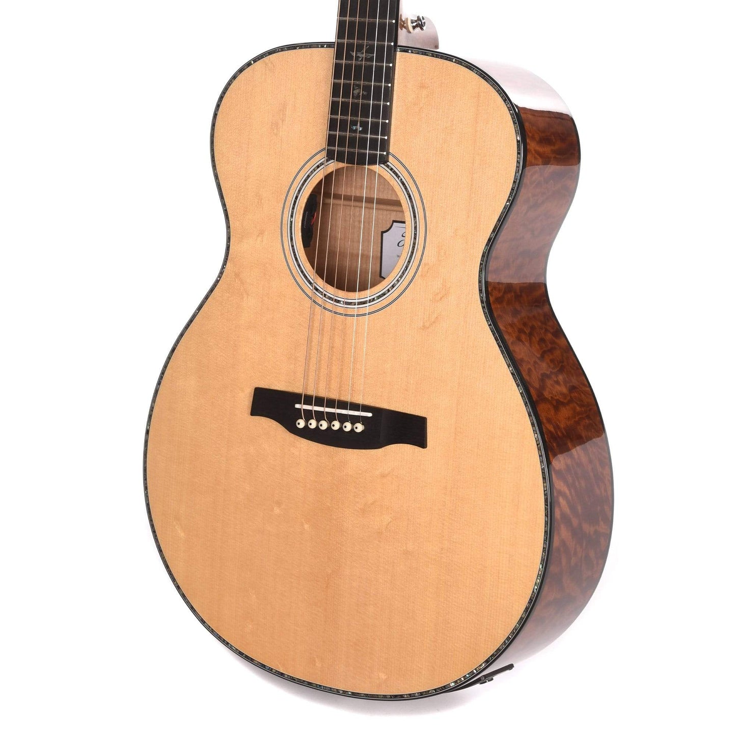 PRS SE T55E Tonare Sitka/Quilted Maple Black Gold w/Natural Top & Fishman GT1 Acoustic Guitars / Built-in Electronics