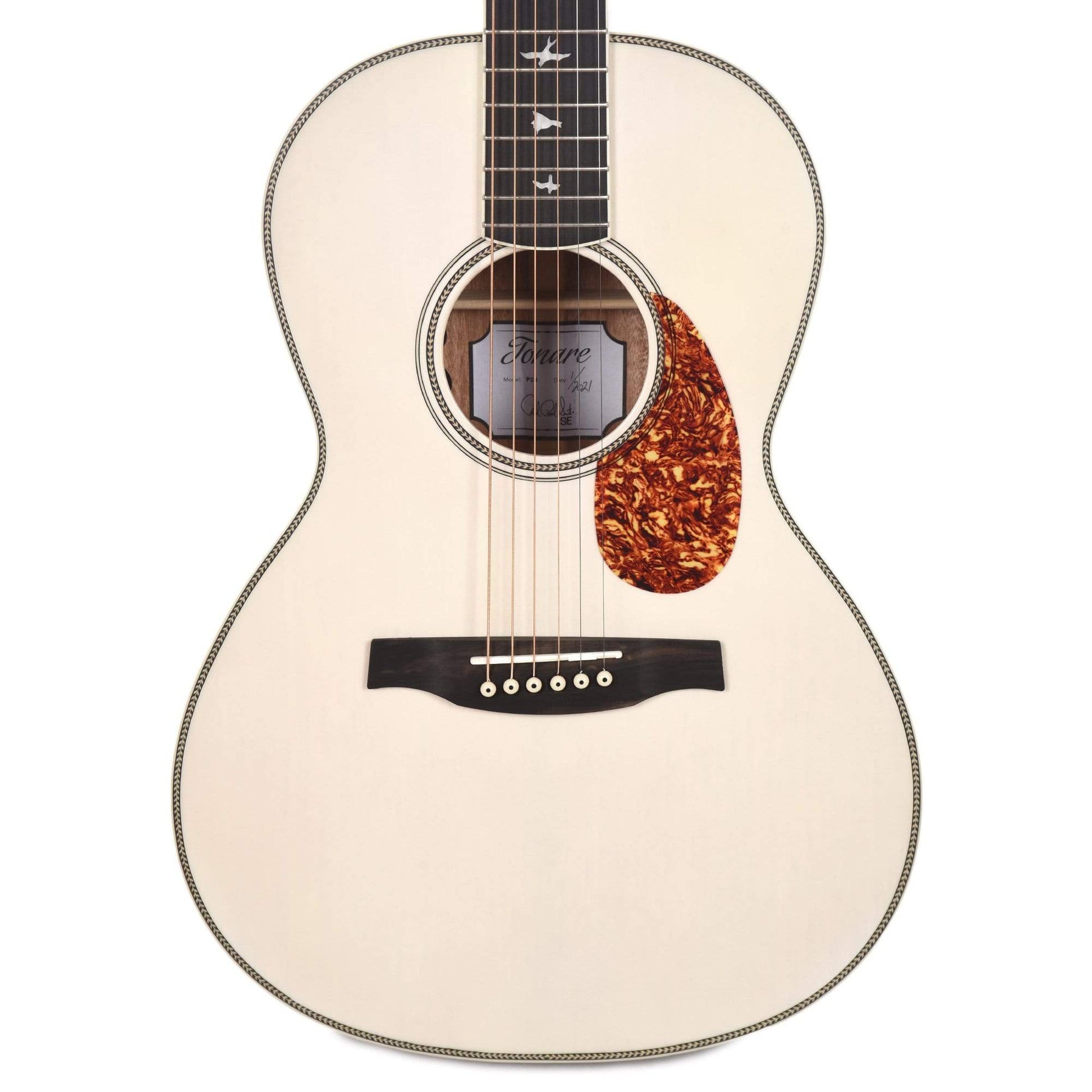PRS Limited Edition SE P20E Parlor Antique White w/Fishman GT1 Acoustic Guitars / Parlor