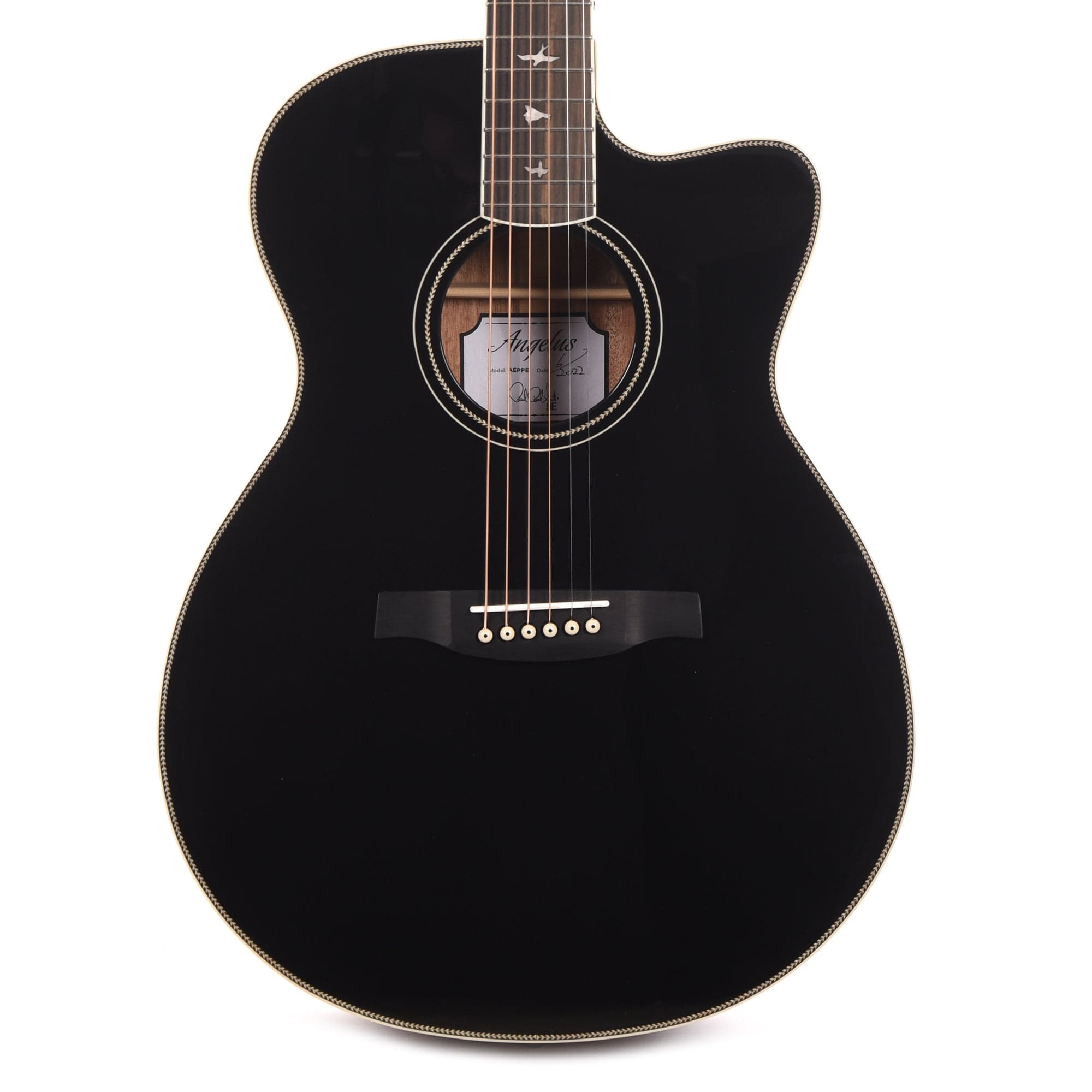 PRS SE A20E Angelus Black Top w/Fishman Sonitone Pickup Acoustic Guitars / Parlor
