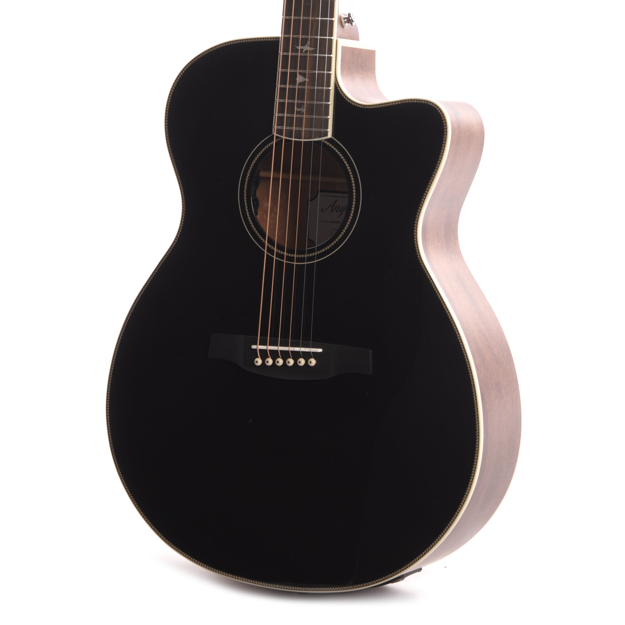 PRS SE A20E Angelus Black Top w/Fishman Sonitone Pickup Acoustic Guitars / Parlor