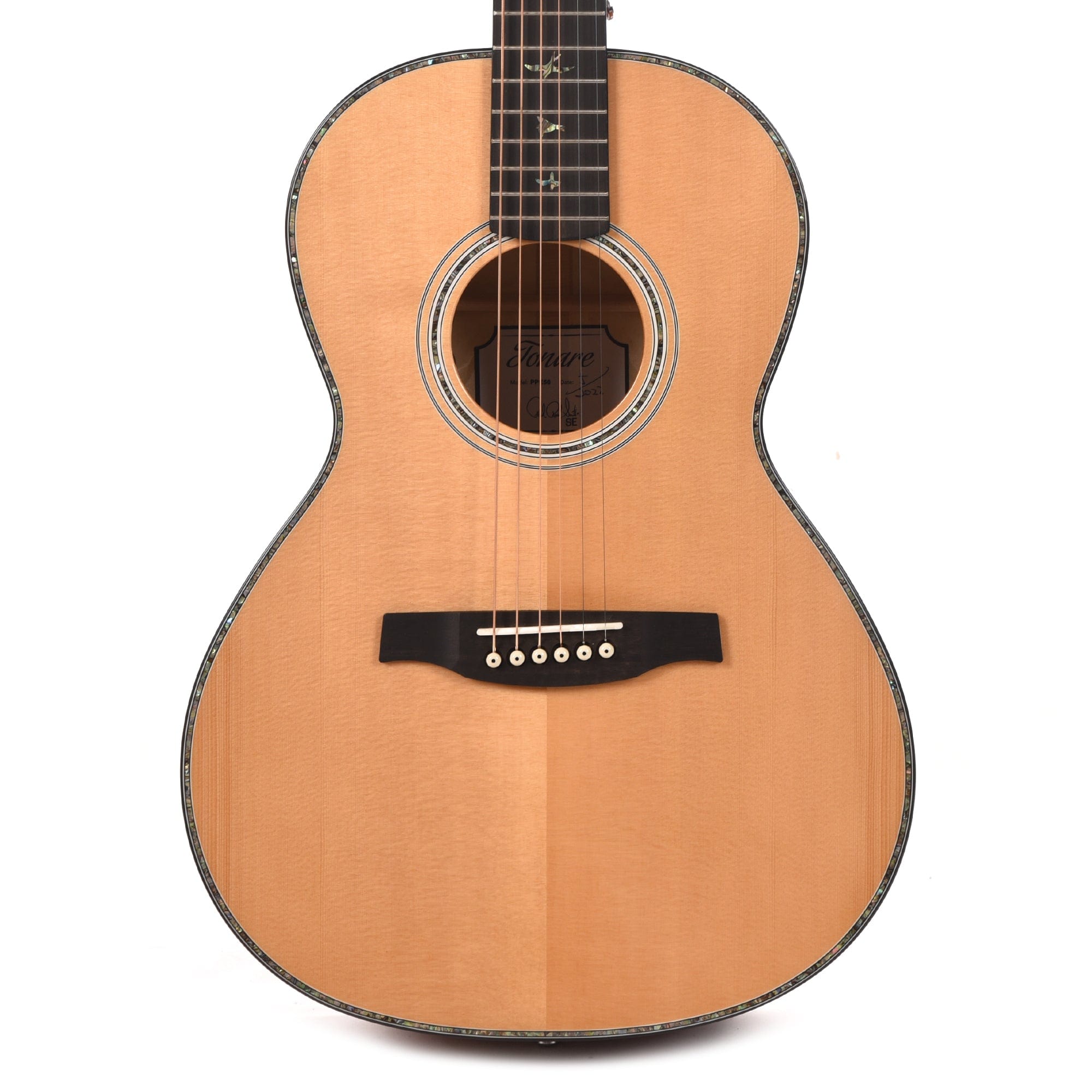 PRS SE P50E Parlor Natural Top Black Gold Back w/Fishman Sonitone Pickup Acoustic Guitars / Parlor