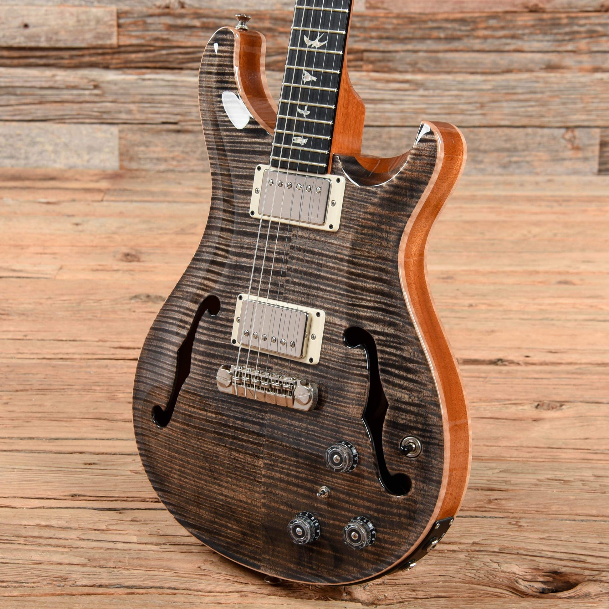 PRS Hollowbody II Piezo 10 Top Charcoal 2016 Electric Guitars / Hollow Body