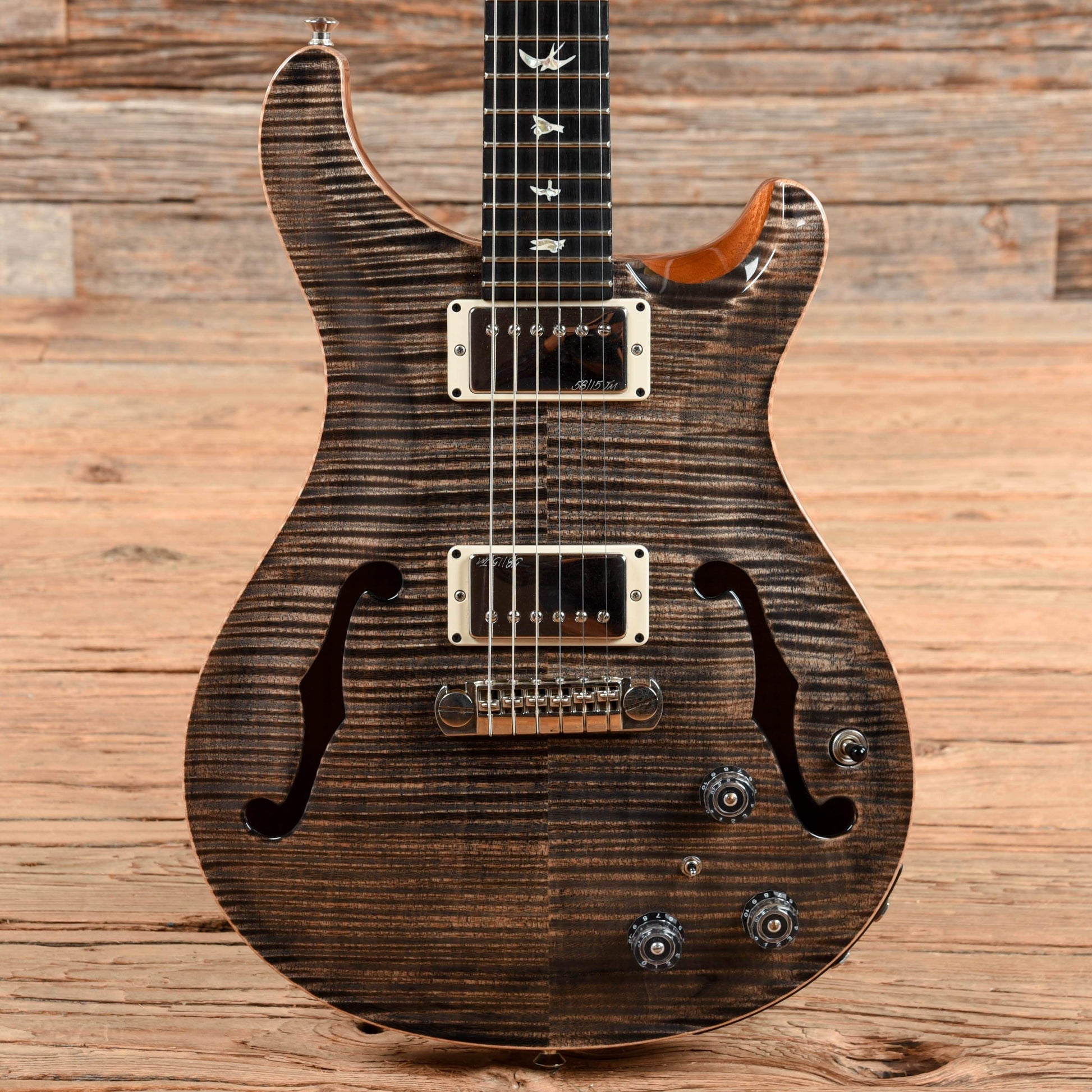 PRS Hollowbody II Piezo 10 Top Charcoal 2016 Electric Guitars / Hollow Body