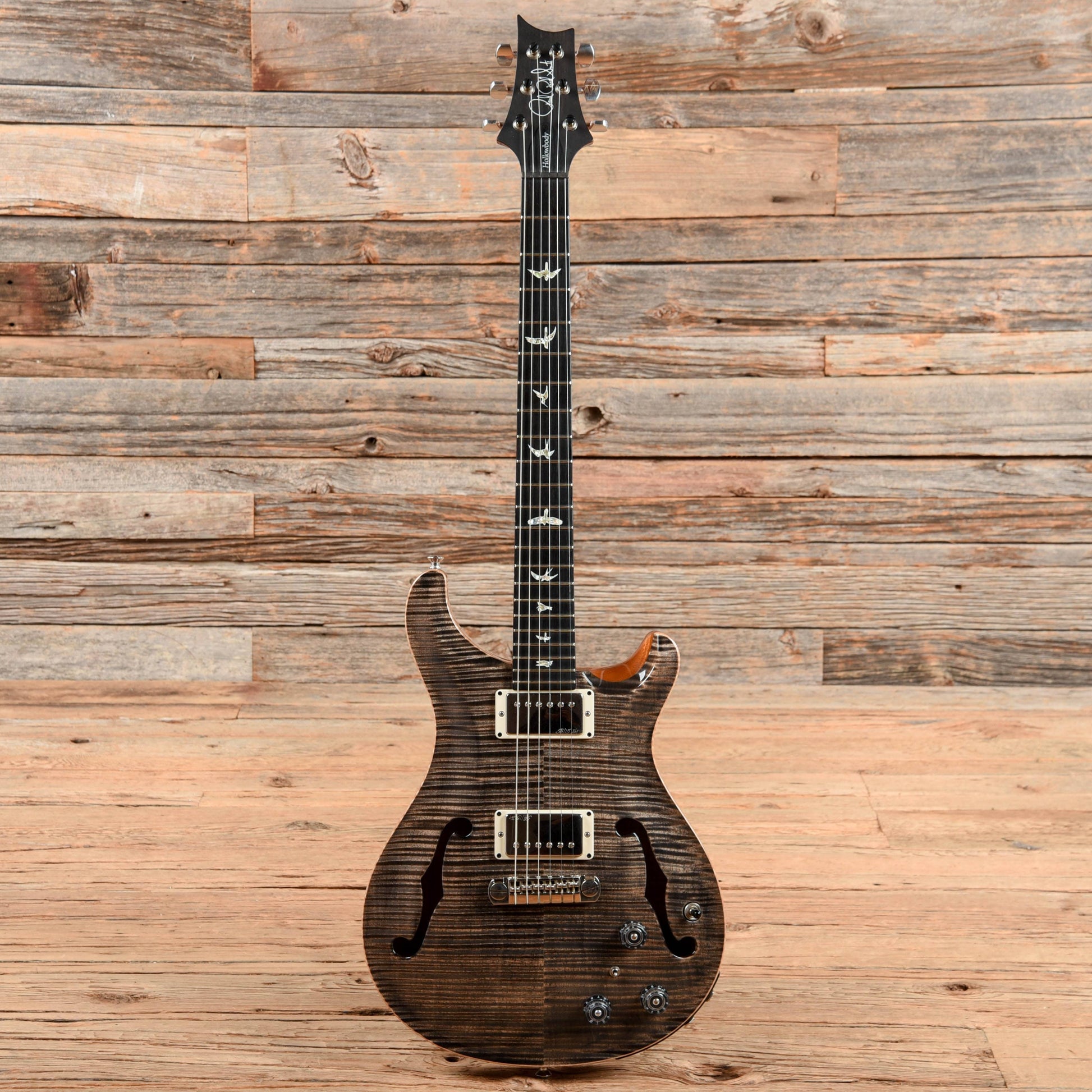 PRS Hollowbody II Piezo 10 Top Charcoal 2016 Electric Guitars / Hollow Body