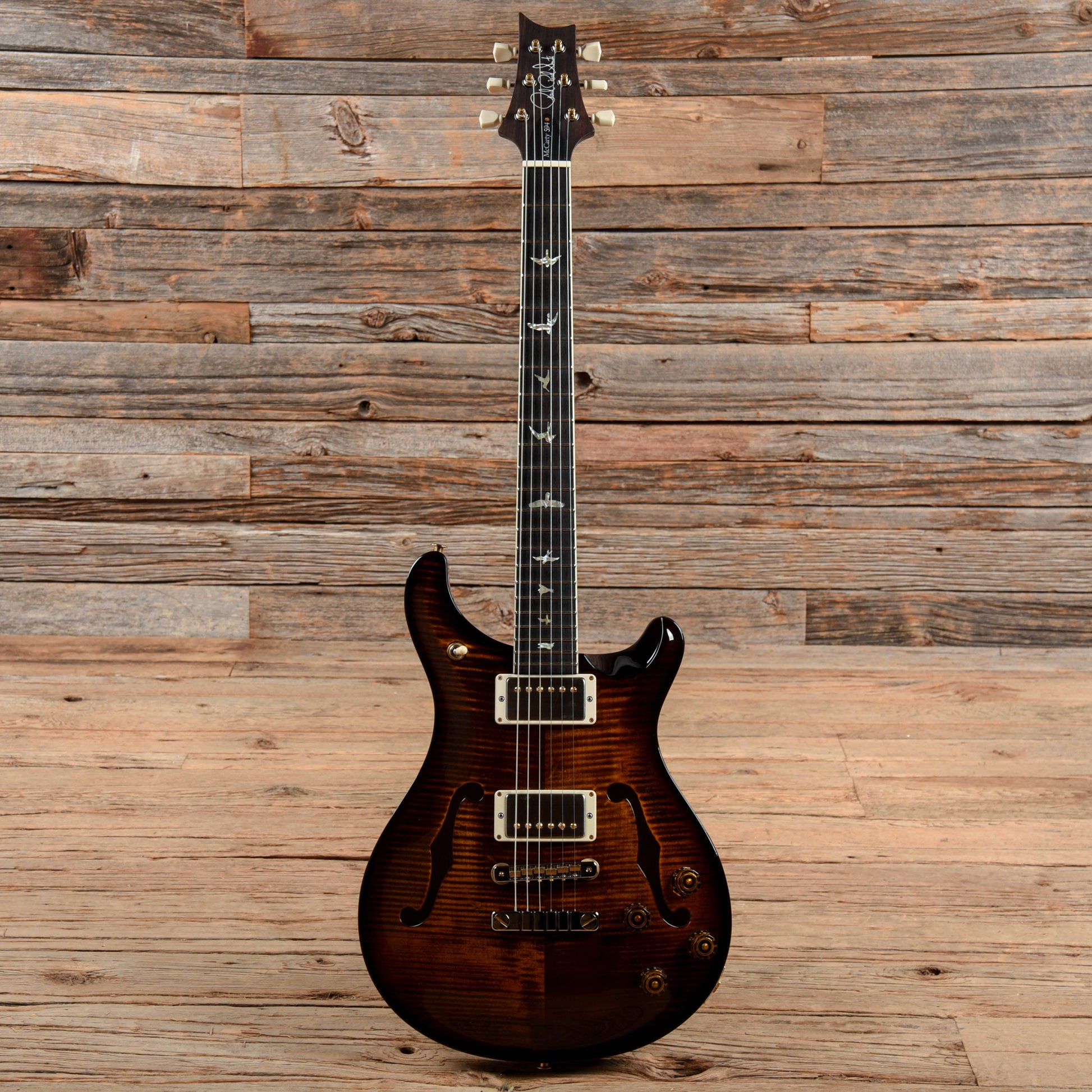 PRS McCarty 594 Hollowbody II 10 Top Black Gold Burst 2021 Electric Guitars / Hollow Body