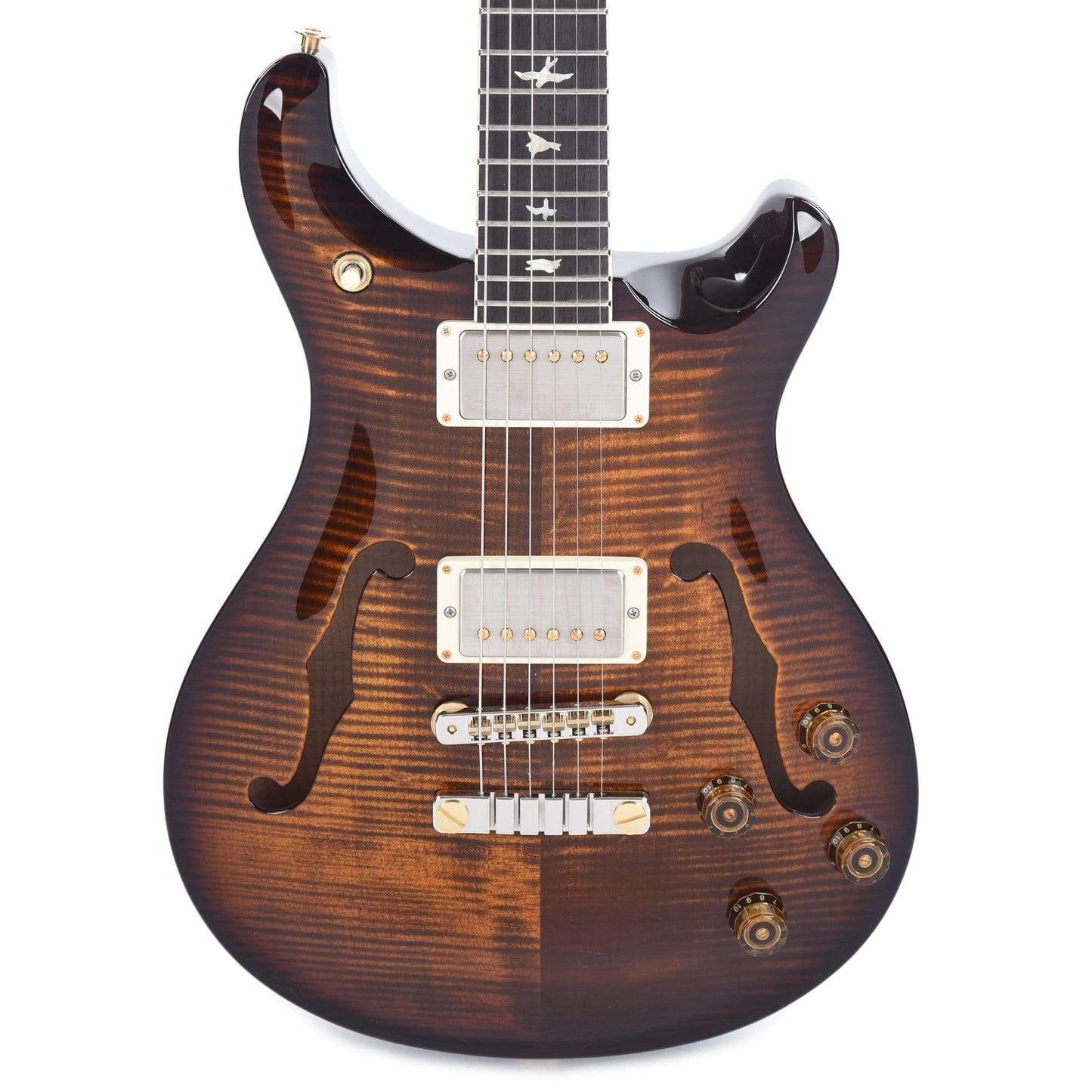 PRS McCarty 594 Hollowbody II 10 Top Black Gold Burst Electric Guitars / Hollow Body