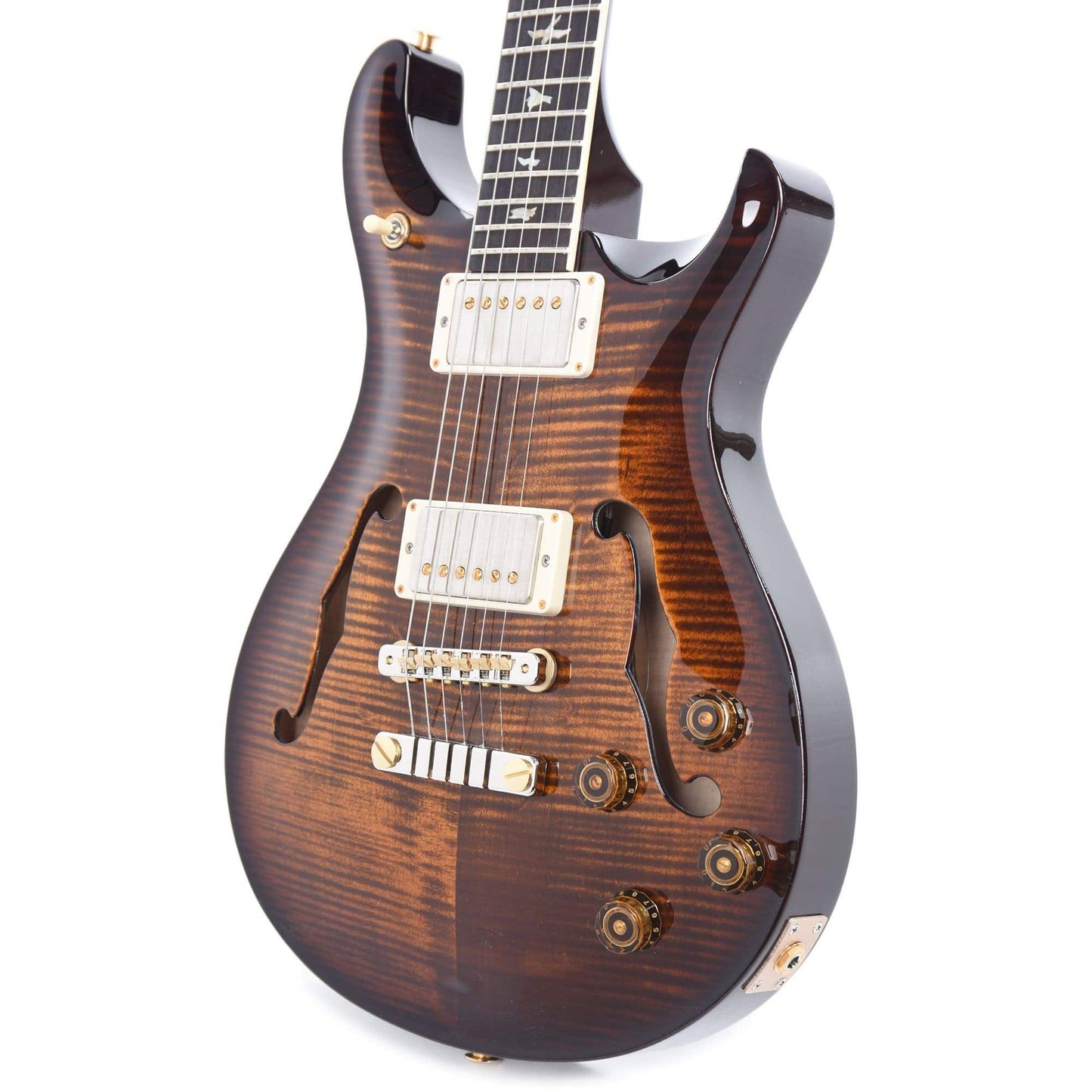 PRS McCarty 594 Hollowbody II 10 Top Black Gold Burst Electric Guitars / Hollow Body