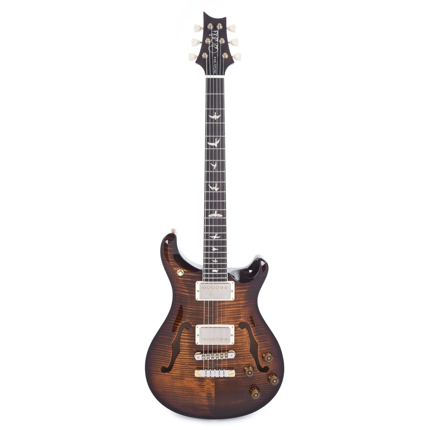PRS McCarty 594 Hollowbody II 10 Top Black Gold Burst Electric Guitars / Hollow Body