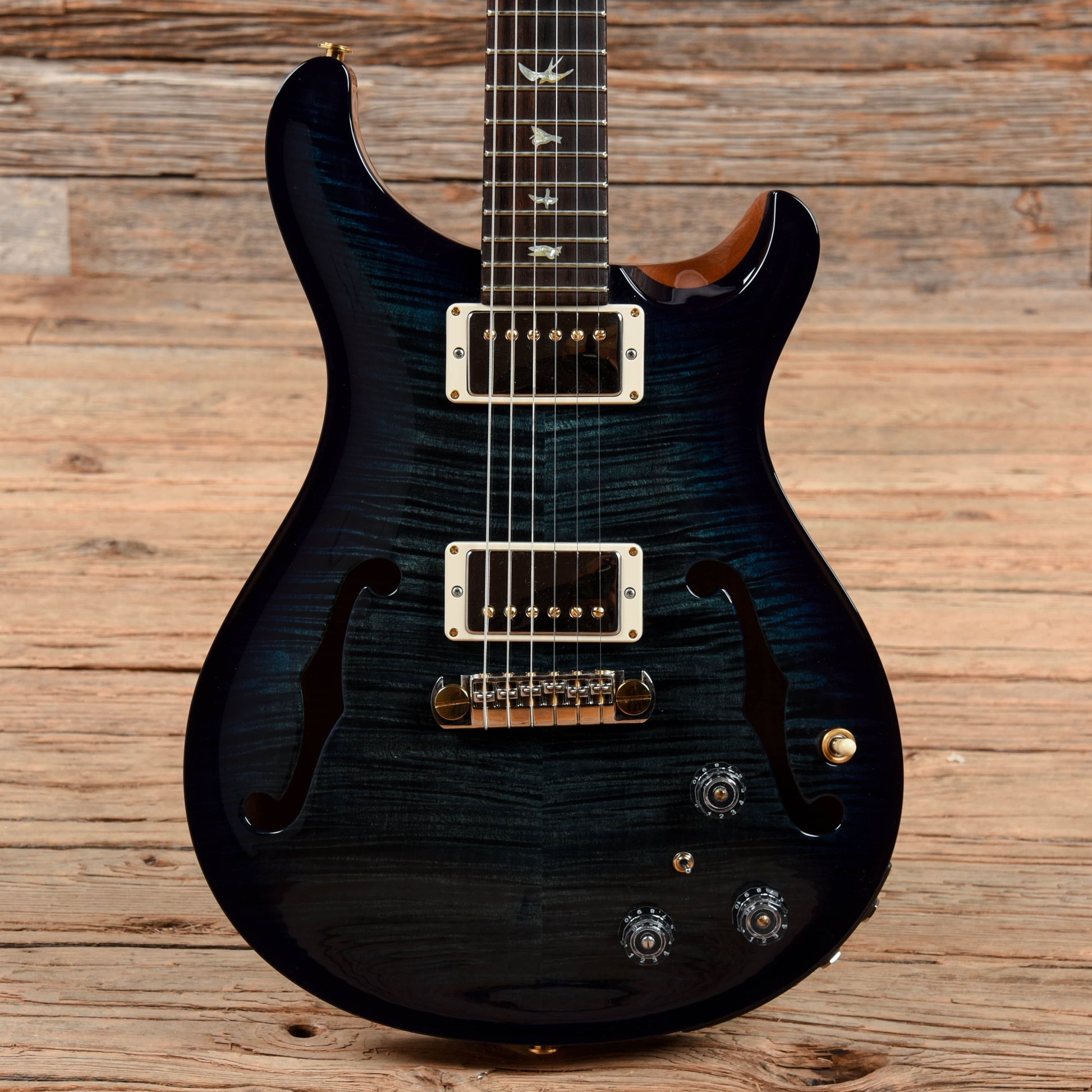 PRS Wood Library Hollowbody II w/Brazilian Rosewood Fretboard Cobalt Blue Smokeburst Wrap 2018 Electric Guitars / Hollow Body
