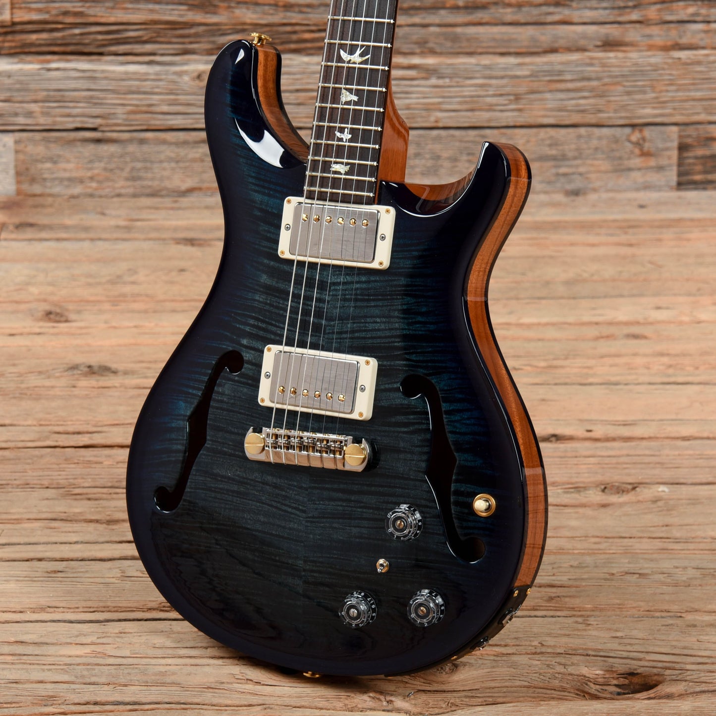 PRS Wood Library Hollowbody II w/Brazilian Rosewood Fretboard Cobalt Blue Smokeburst Wrap 2018 Electric Guitars / Hollow Body