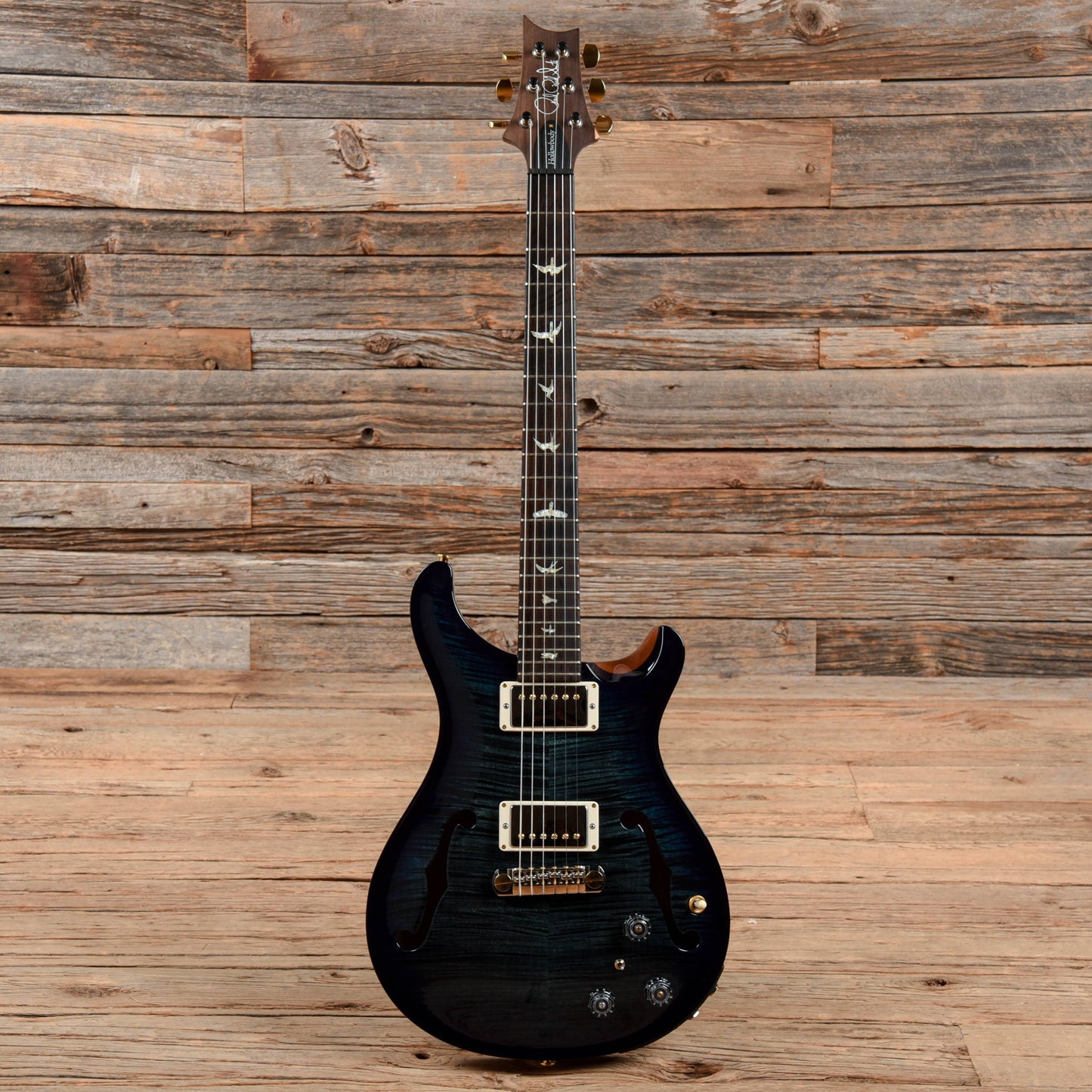 PRS Wood Library Hollowbody II w/Brazilian Rosewood Fretboard Cobalt Blue Smokeburst Wrap 2018 Electric Guitars / Hollow Body