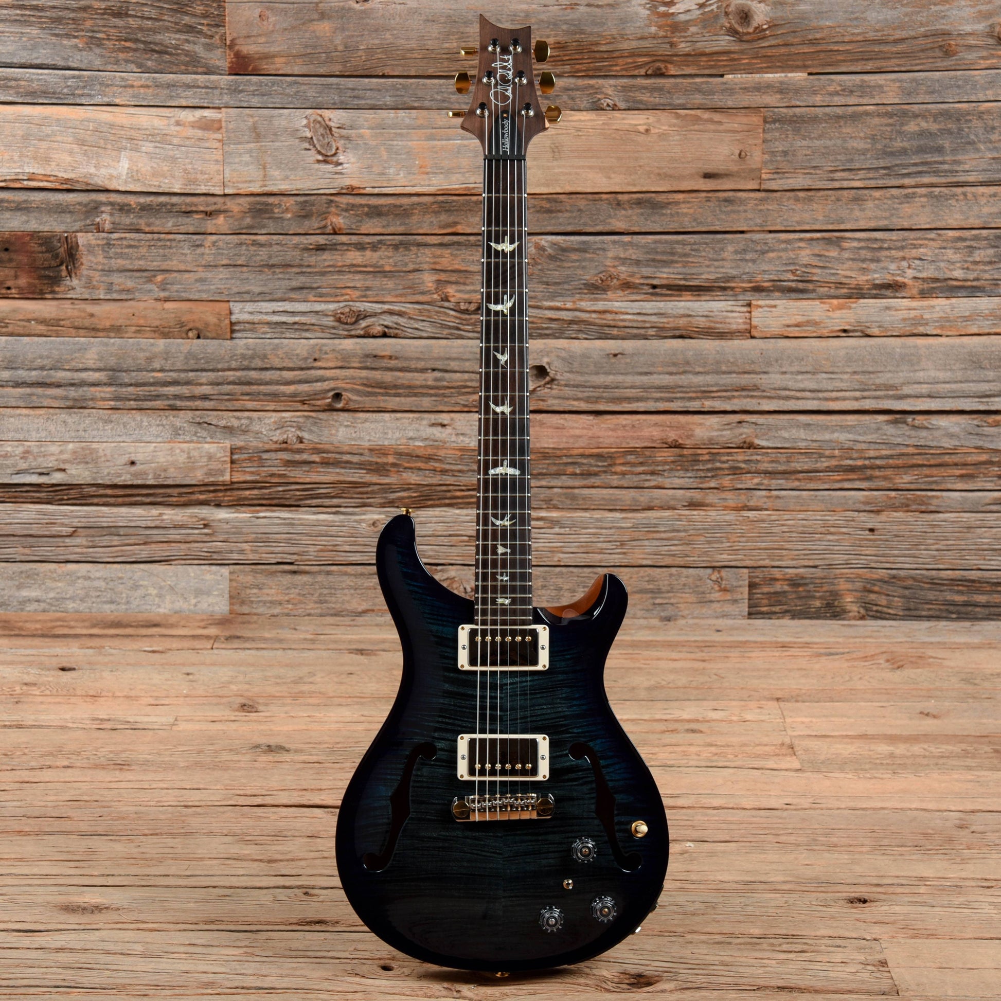 PRS Wood Library Hollowbody II w/Brazilian Rosewood Fretboard Cobalt Blue Smokeburst Wrap 2018 Electric Guitars / Hollow Body
