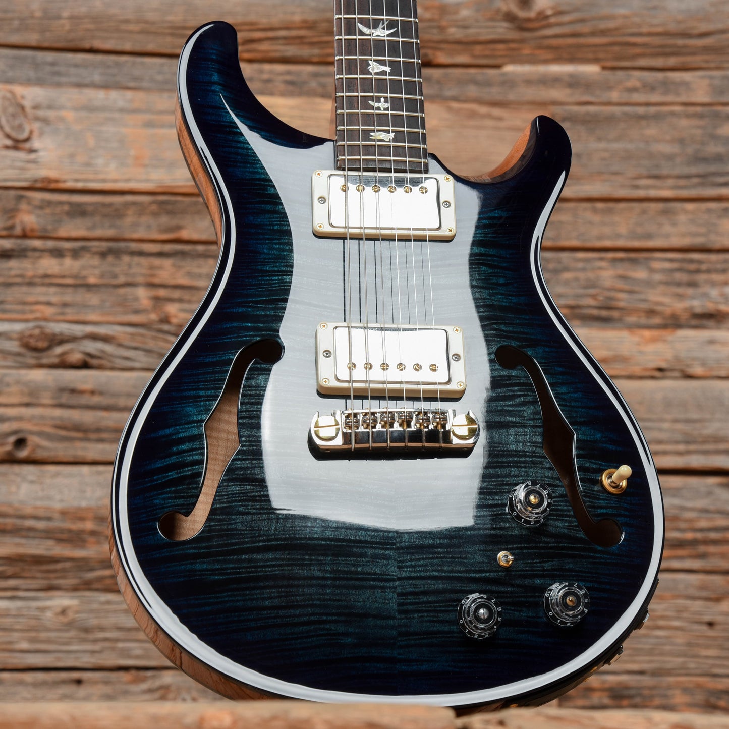 PRS Wood Library Hollowbody II w/Brazilian Rosewood Fretboard Cobalt Blue Smokeburst Wrap 2018 Electric Guitars / Hollow Body