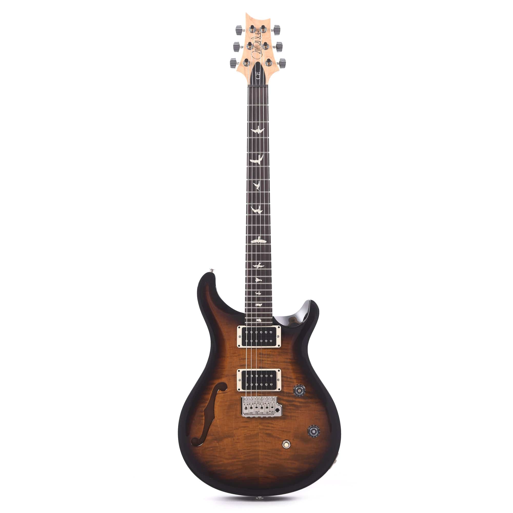 PRS CE 24 Semi-Hollow Black Amber Electric Guitars / Semi-Hollow