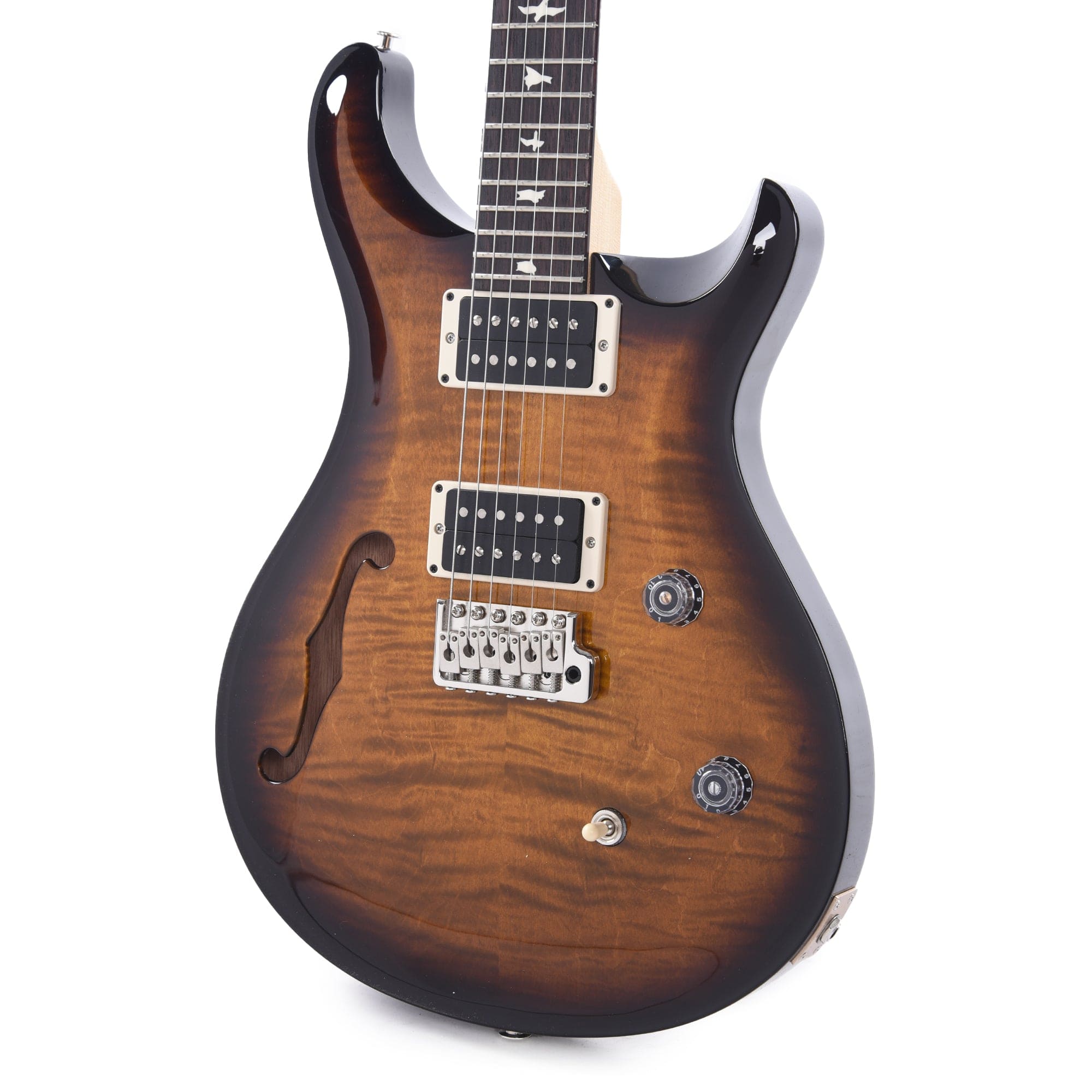 PRS CE 24 Semi-Hollow Black Amber Electric Guitars / Semi-Hollow