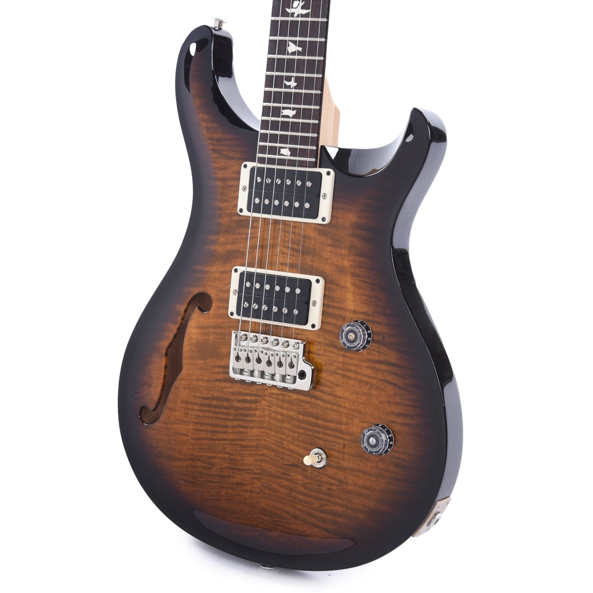 PRS CE 24 Semi-Hollow Black Amber Electric Guitars / Semi-Hollow