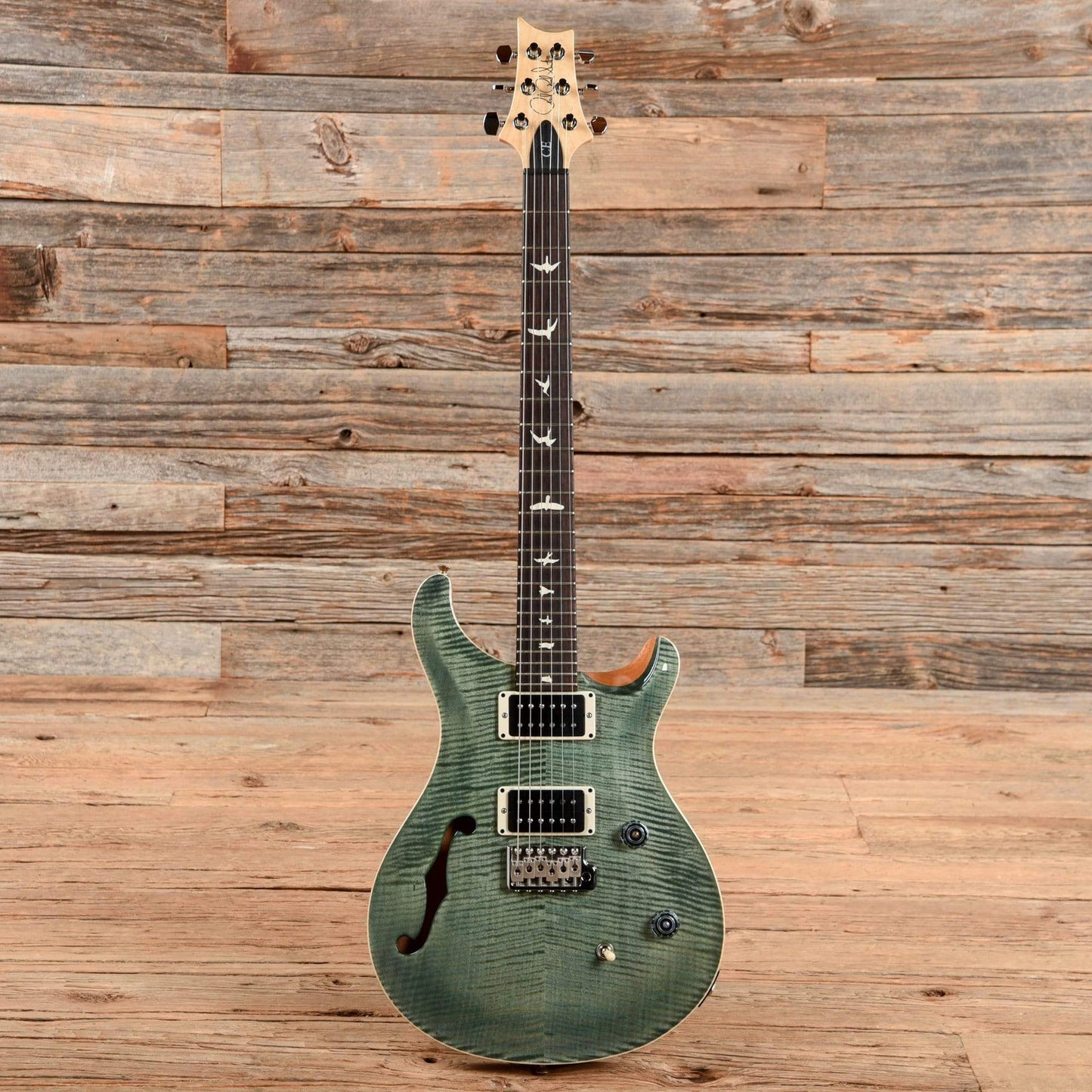 PRS CE 24 Semi-Hollow Trampas Green Electric Guitars / Semi-Hollow