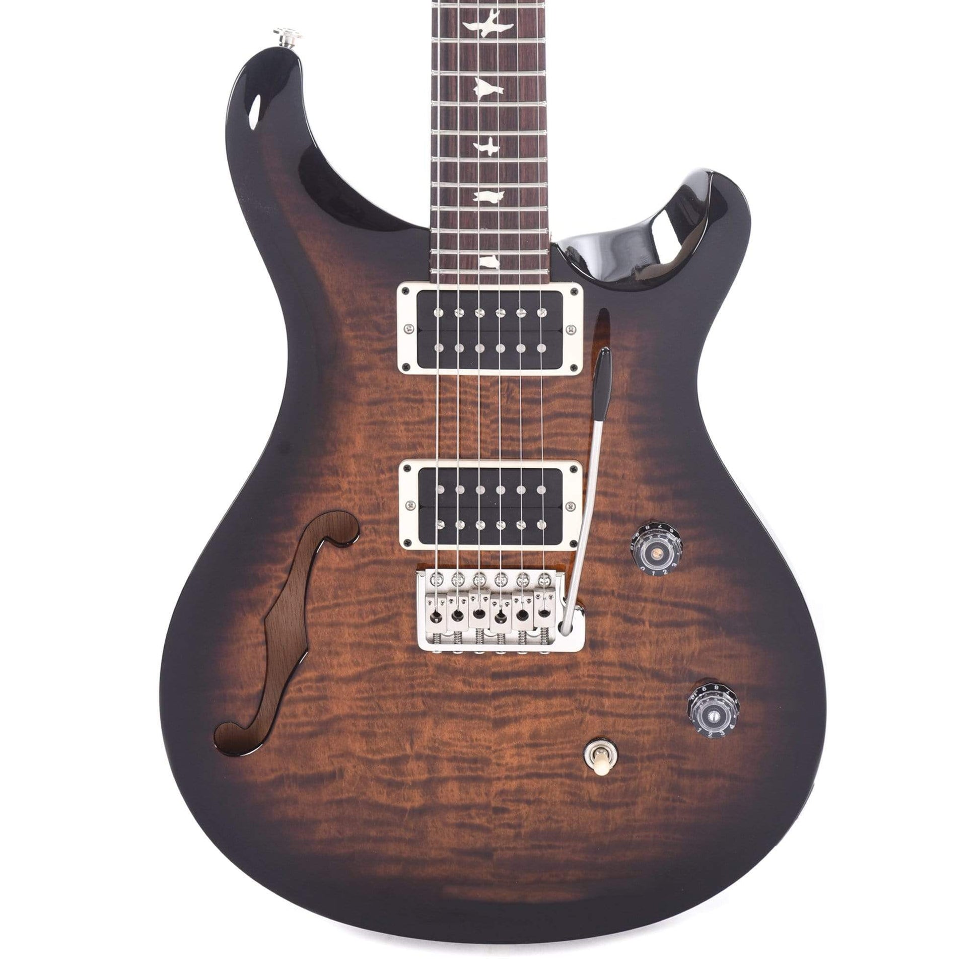 PRS CE24 Semi-Hollow Custom Color Black Gold Wrap Burst Electric Guitars / Semi-Hollow