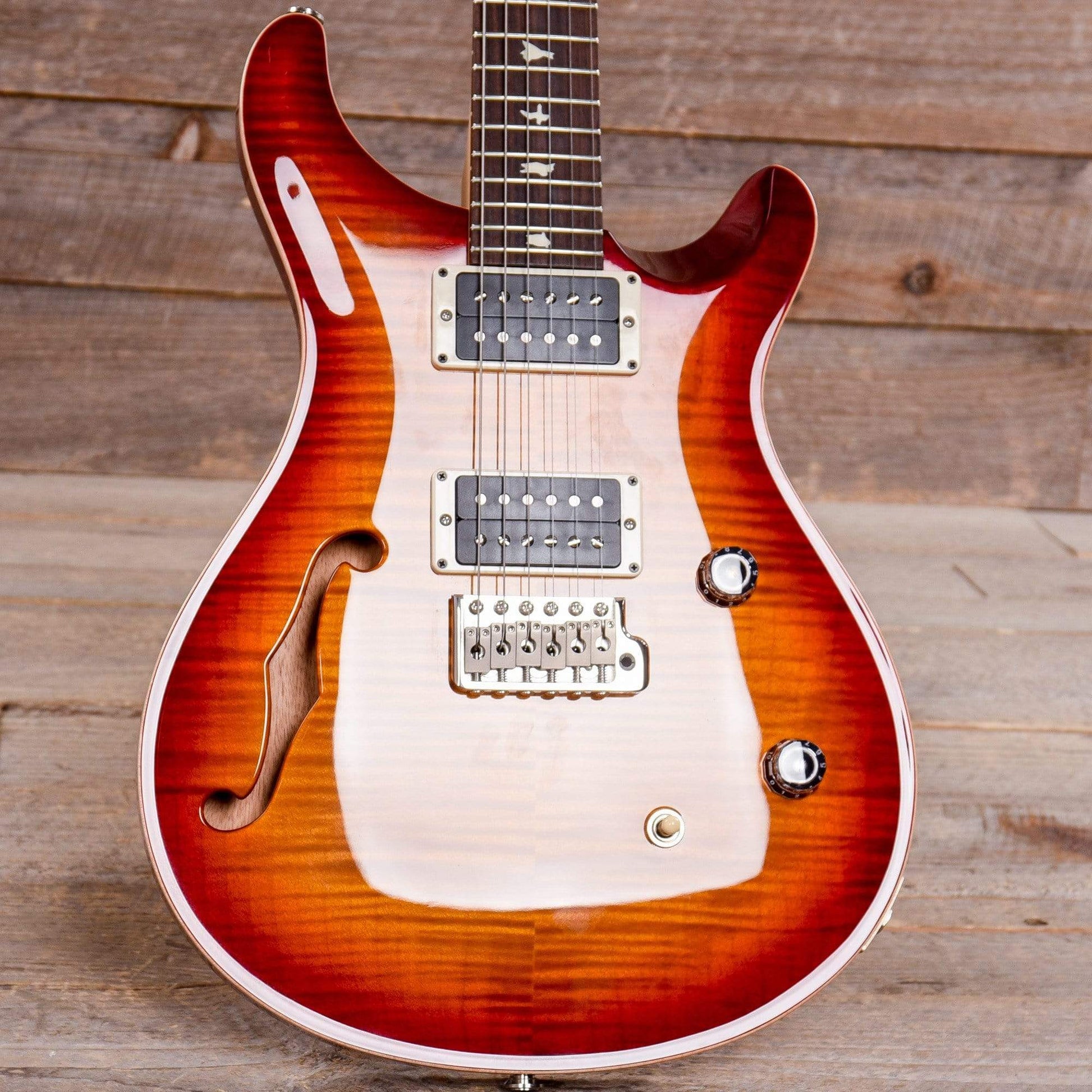 PRS CE24 Semi-Hollow Dark Cherry Sunburst Electric Guitars / Semi-Hollow