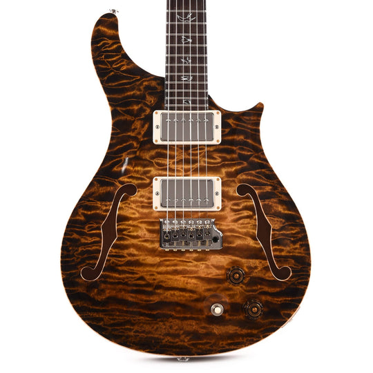 PRS Private Stock #9332 Custom 24 Dweezil-Cut Semi-Hollow One-Piece Quilted Maple Tiger Eye Glow Electric Guitars / Semi-Hollow