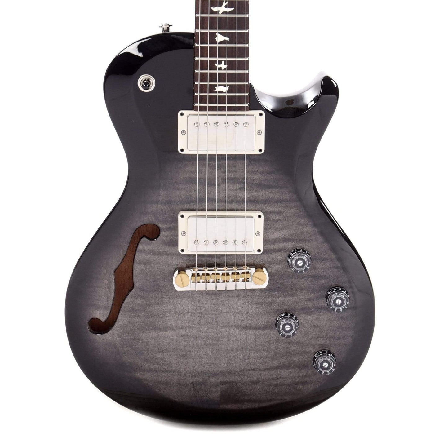 PRS S2 Singlecut Semi Hollow Custom Color Gray Black Smokeburst Electric Guitars / Semi-Hollow
