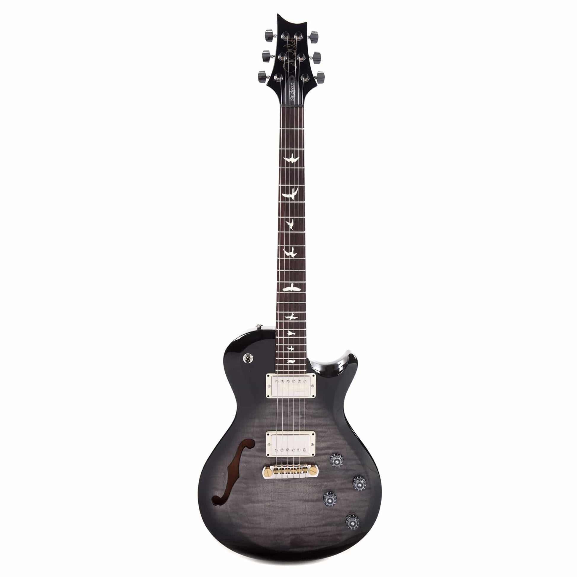 PRS S2 Singlecut Semi Hollow Custom Color Gray Black Smokeburst Electric Guitars / Semi-Hollow