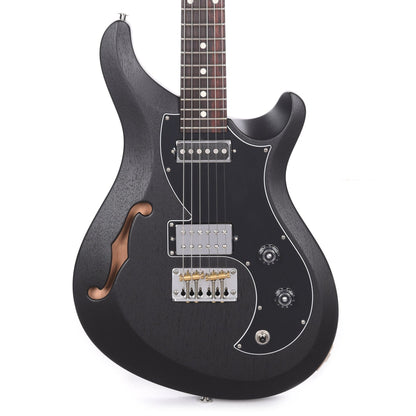 PRS Satin Nitro S2 Semi Hollow Vela Charcoal Satin Electric Guitars / Semi-Hollow