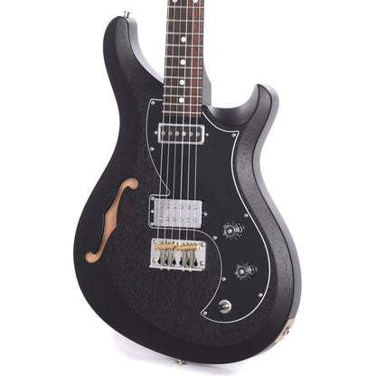 PRS Satin Nitro S2 Semi Hollow Vela Charcoal Satin Electric Guitars / Semi-Hollow