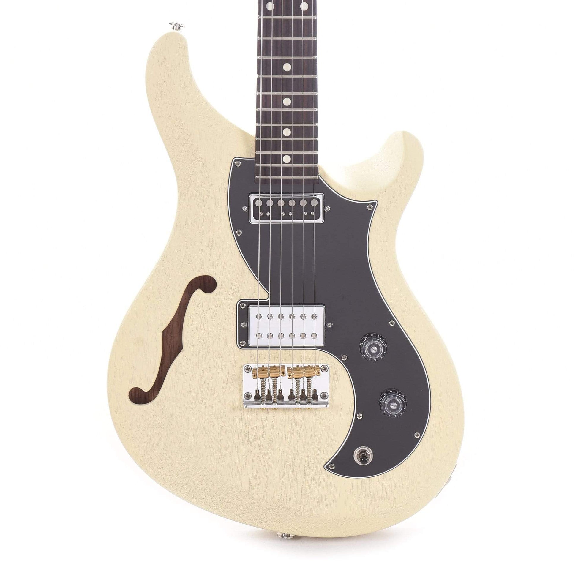 PRS Satin S2 Vela Semi Hollow Antique White Satin Electric Guitars / Semi-Hollow