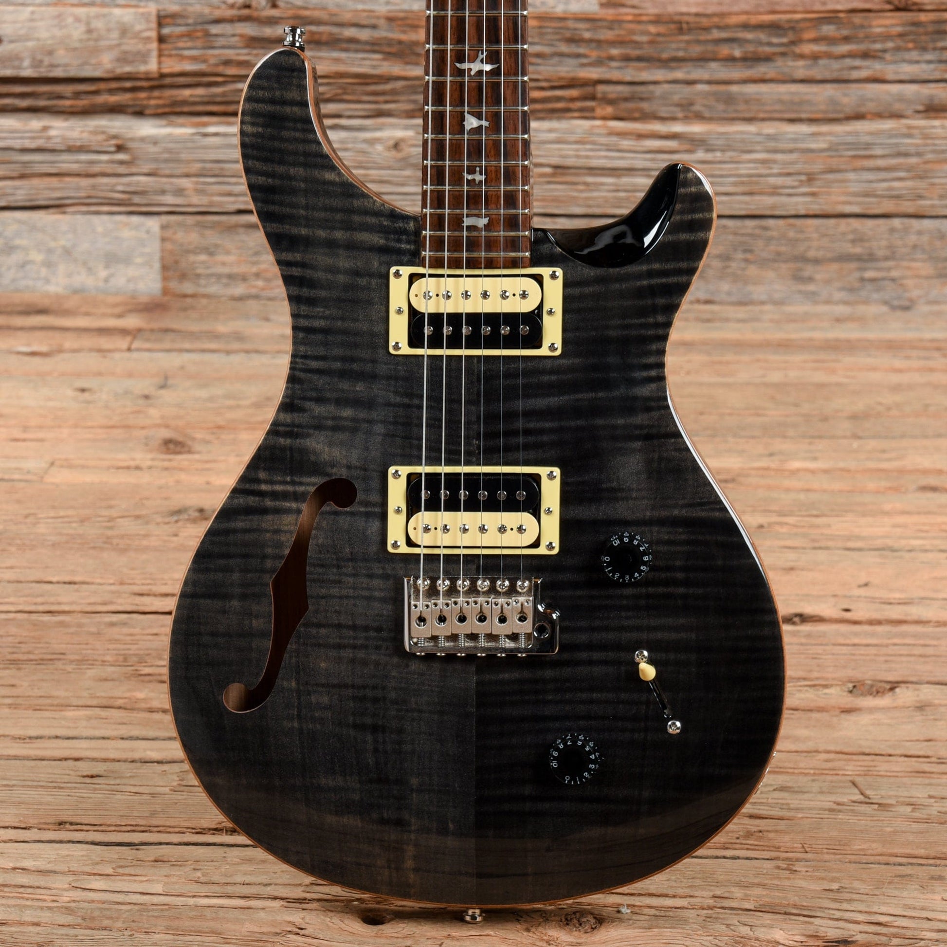 PRS SE Custom 22 Semi-Hollow Grey Black Electric Guitars / Semi-Hollow