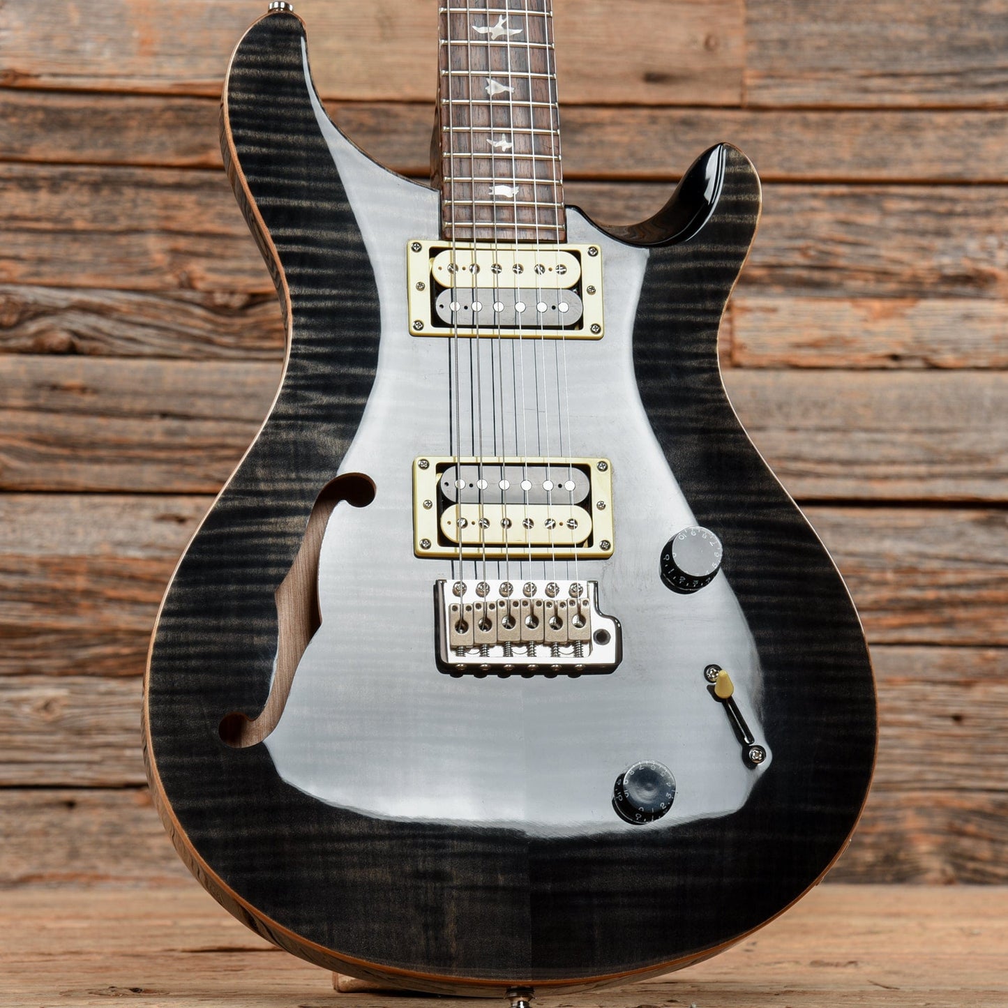PRS SE Custom 22 Semi-Hollow Grey Black Electric Guitars / Semi-Hollow