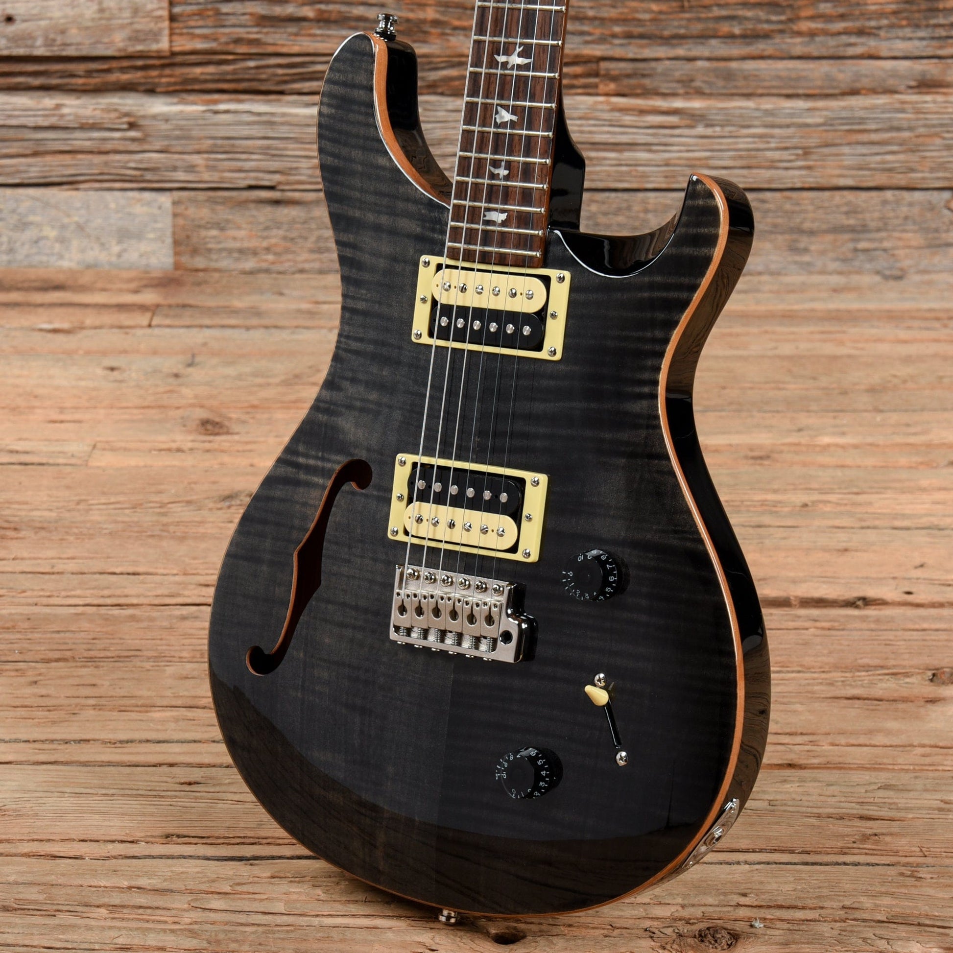 PRS SE Custom 22 Semi-Hollow Grey Black Electric Guitars / Semi-Hollow