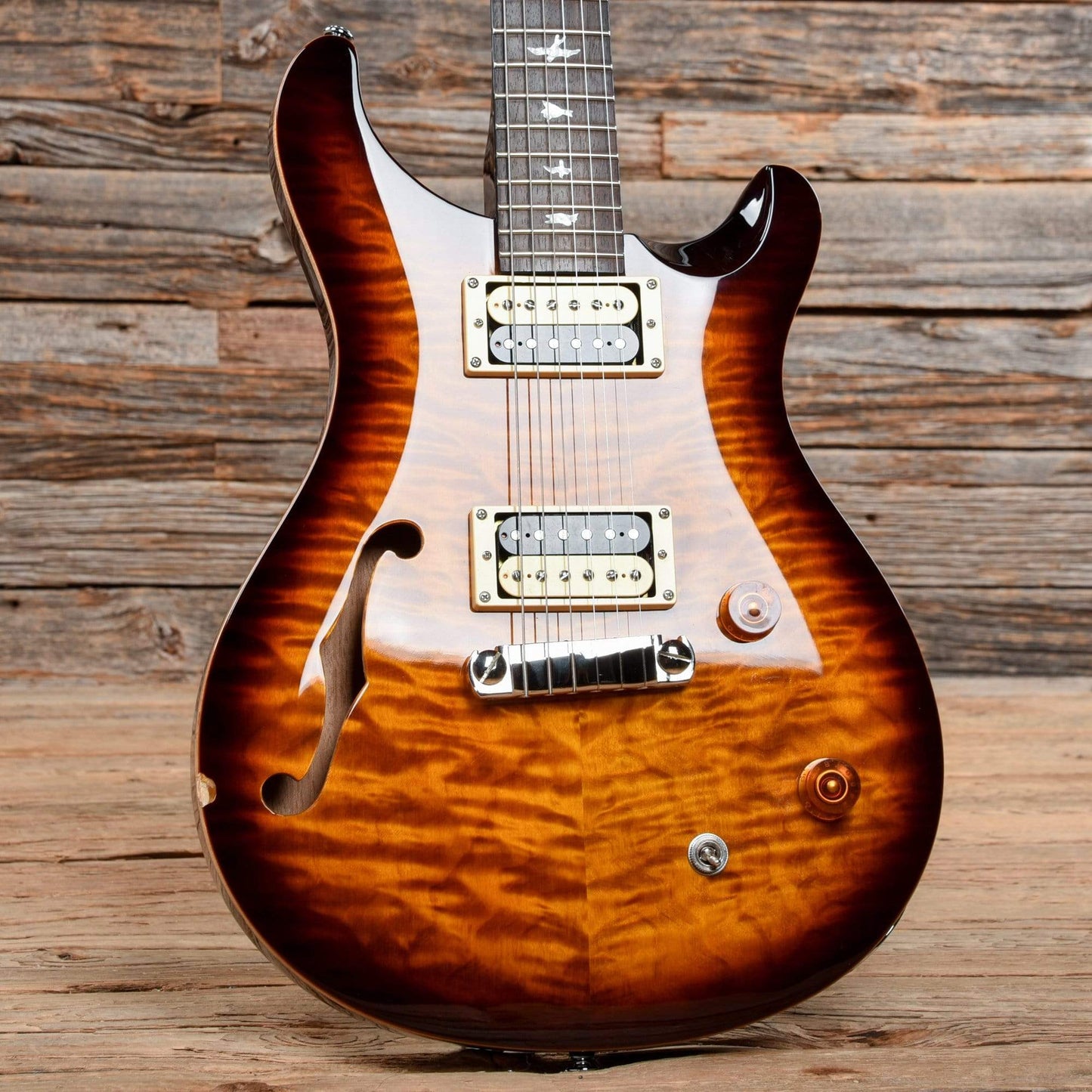 PRS SE Custom 22 Semi-Hollow Sunburst 2015 Electric Guitars / Semi-Hollow