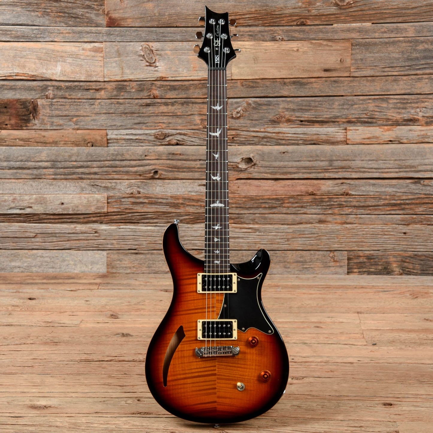 PRS SE Custom Semi-Hollow Sunburst Electric Guitars / Semi-Hollow